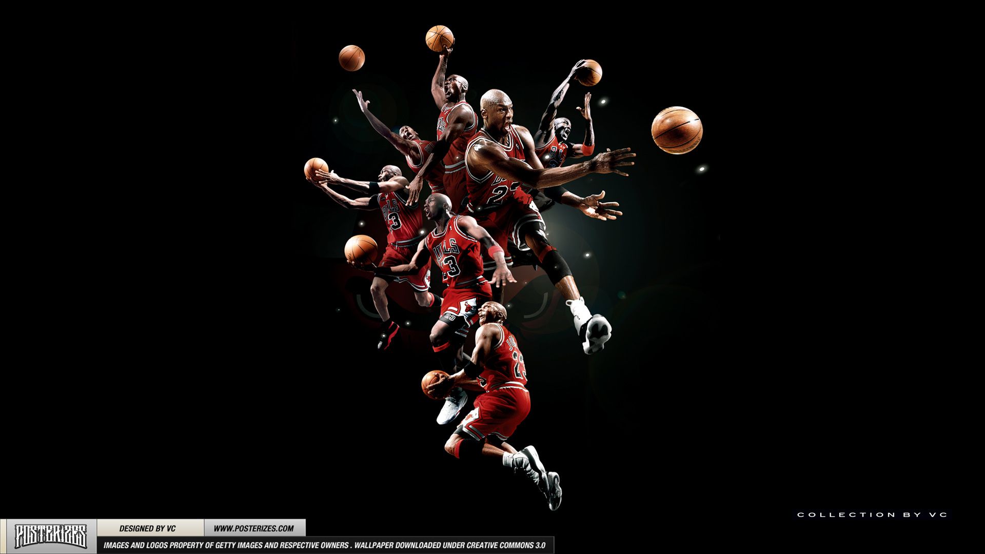 Michael Jordan schiacciate multiple, 1920x1080 Full HD 1080p, Laptop