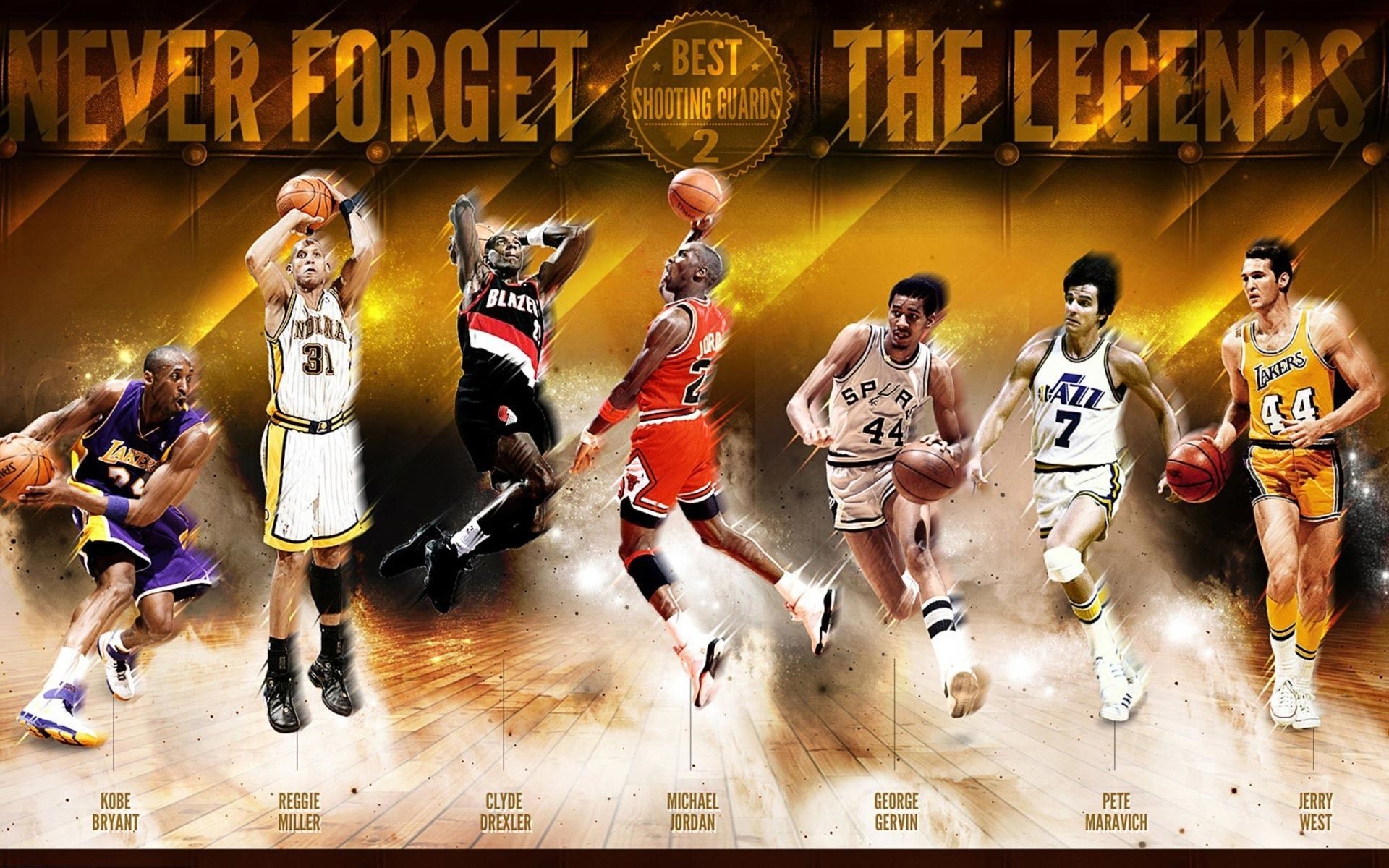 Leggende NBA collage basket, basket americano, 1920x1200 WUXGA, Desktop