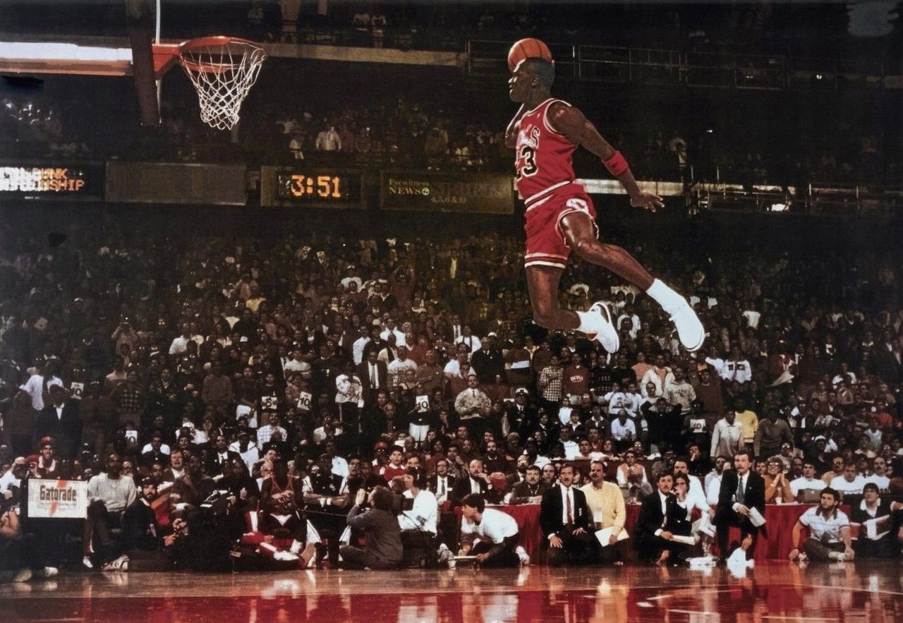 Michael Jordan schiacciata volo, 1280x883 720p, PC