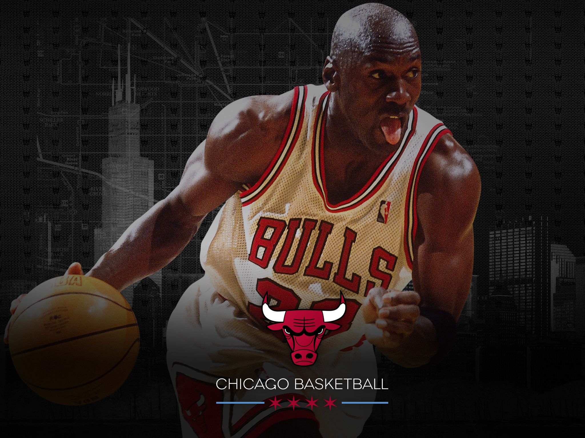 Michael Jordan Chicago Bulls, NBA, 2048x1536 alta risoluzione, PC