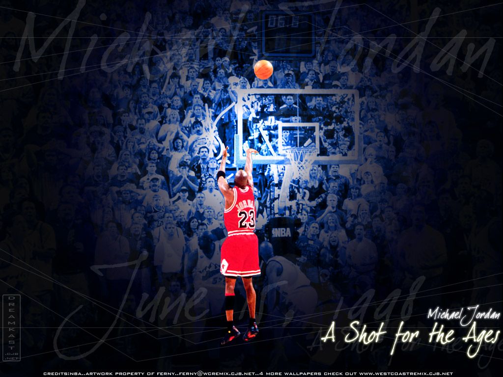 Michael Jordan tiro basket, 1024x768 HD, Laptop