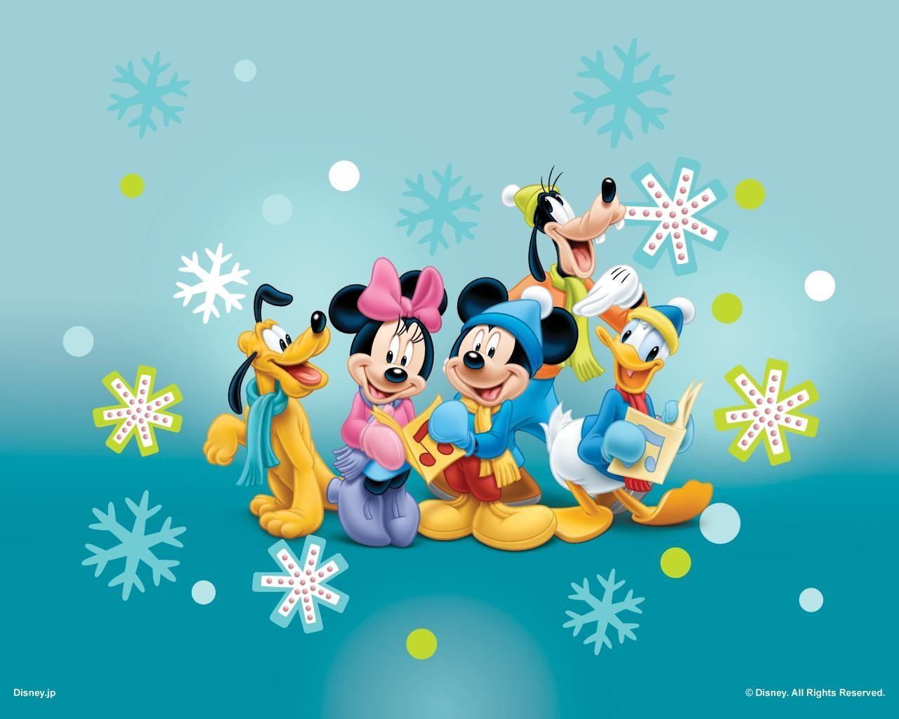 Topolino e amici Disney inverno, 1280x1024 720p, Laptop