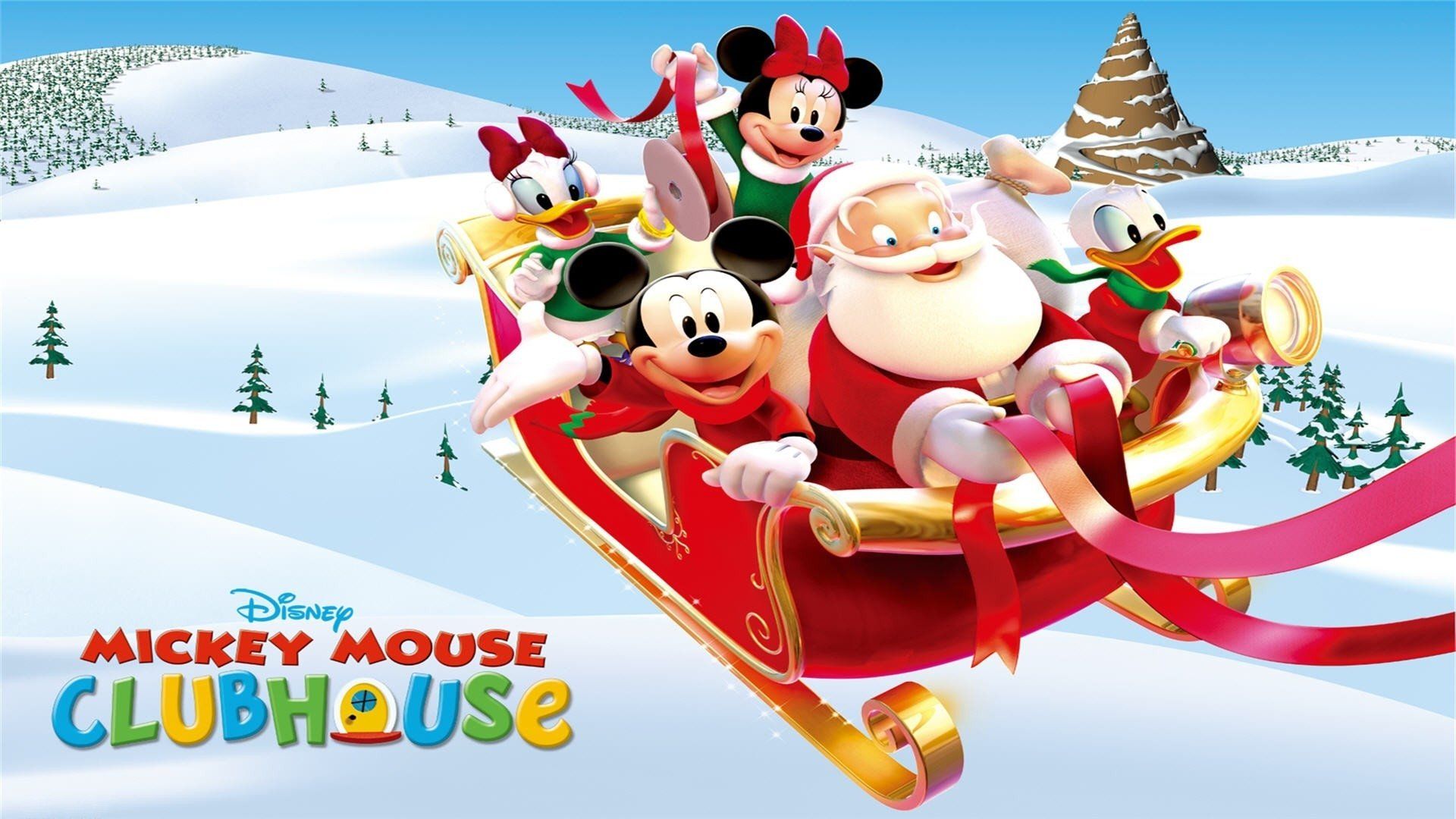 Topolino Clubhouse slitta Natale, 1920x1080 1080p, PC