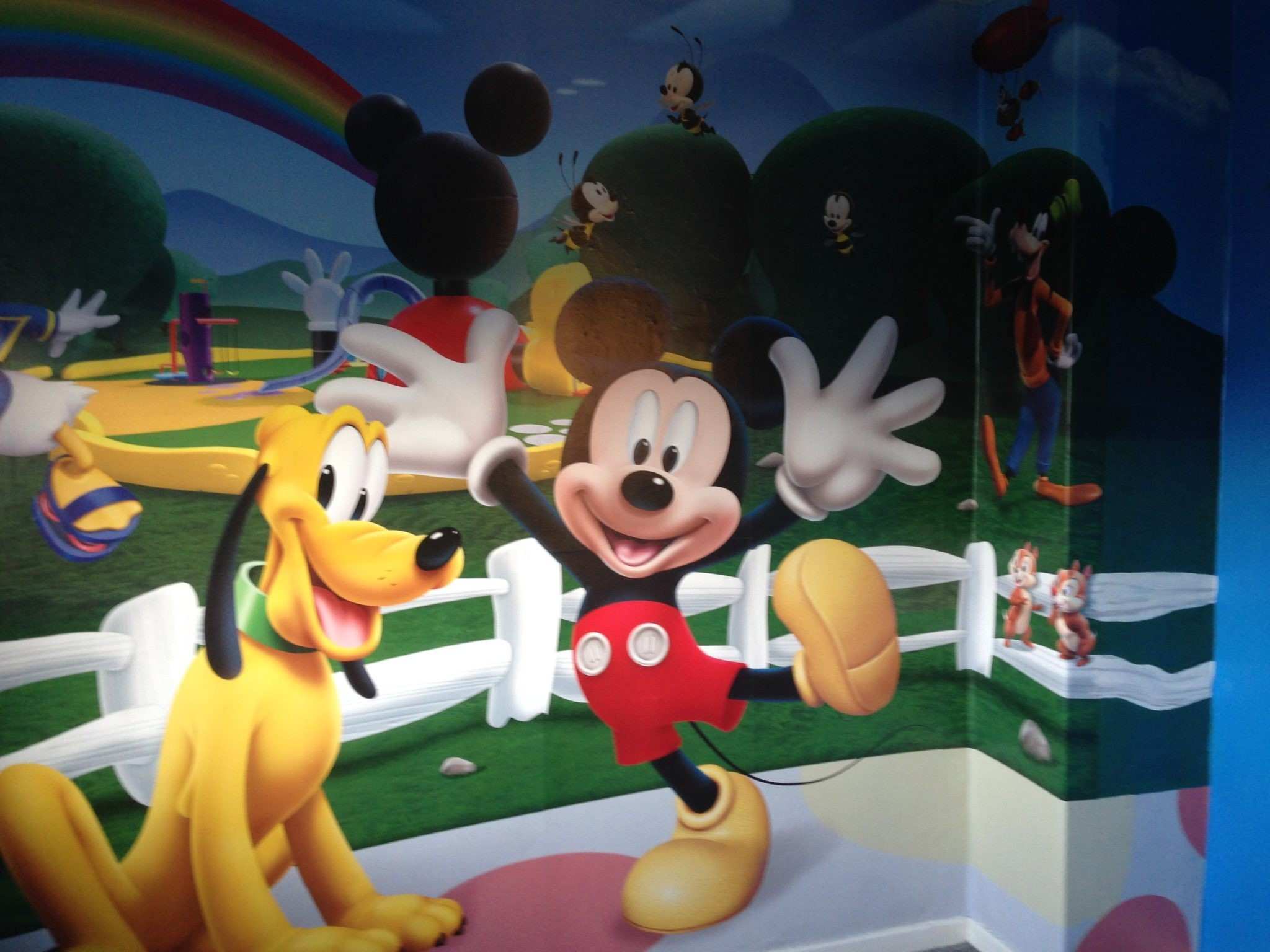 Topolino e Pluto cartoon, 2048x1536 2K, Desktop