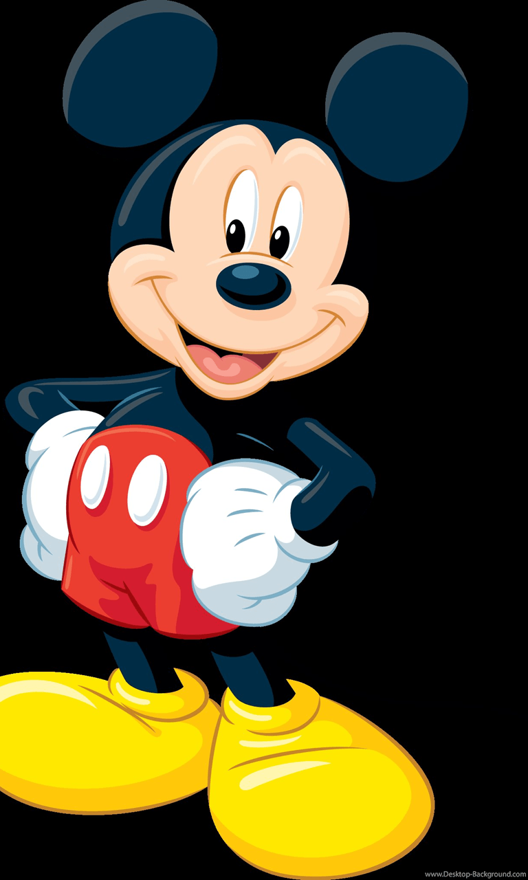 Topolino Disney sfondo nero, 768x1280 Verticale, Mobile