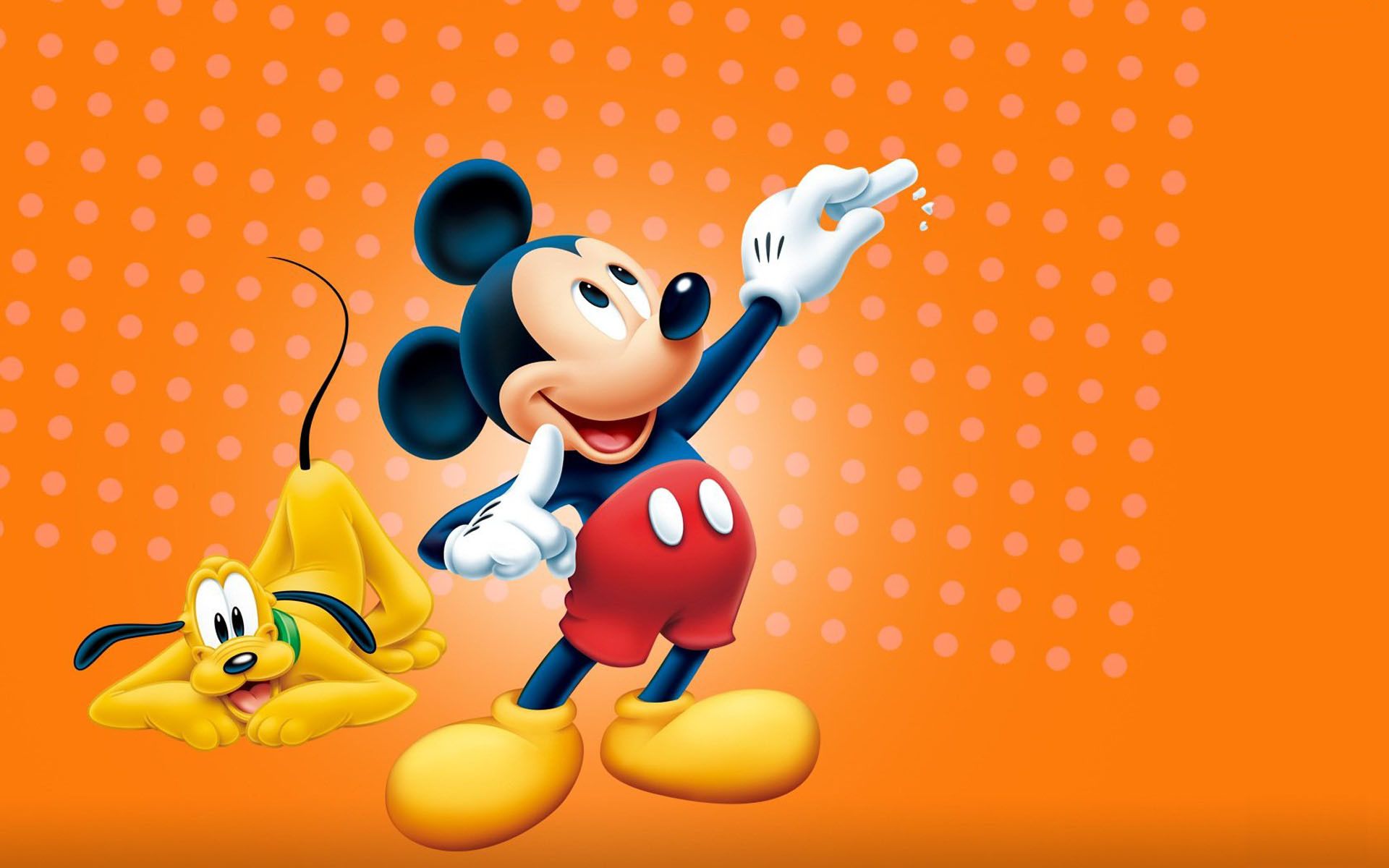Topolino e Pluto arancione, 1920x1200 WUXGA, Laptop