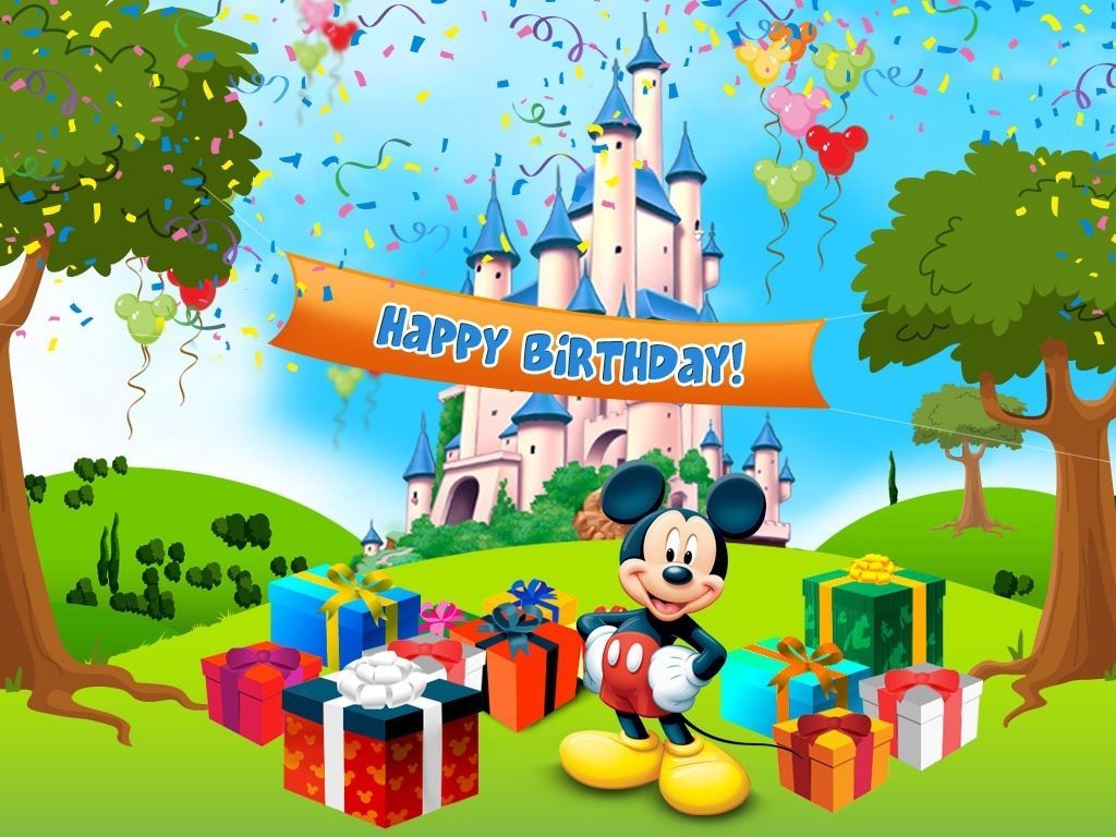 Topolino compleanno castello regali, 1024x768 HD, PC Desktop