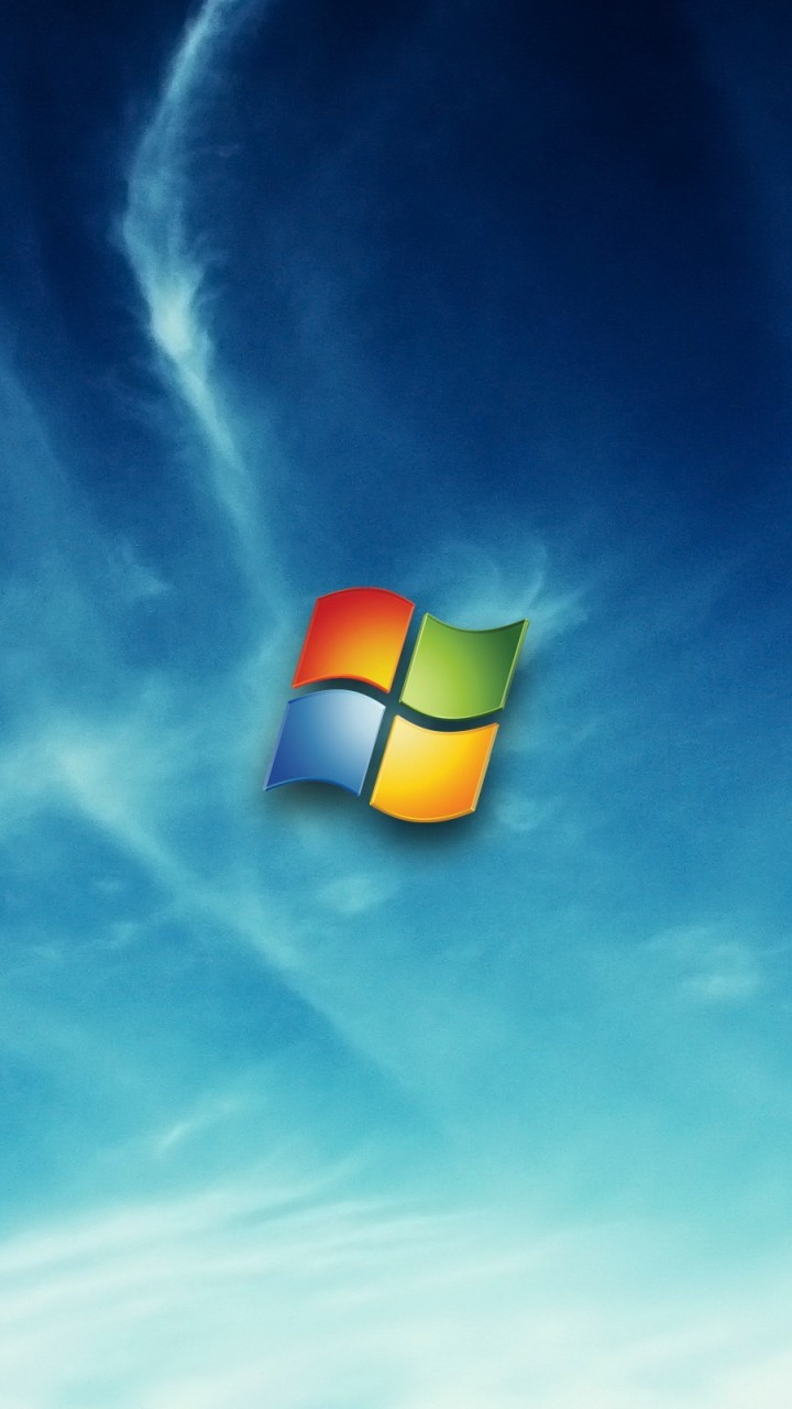 Logo Windows blu minimal, 748x1197 Full HD Verticale, iPhone