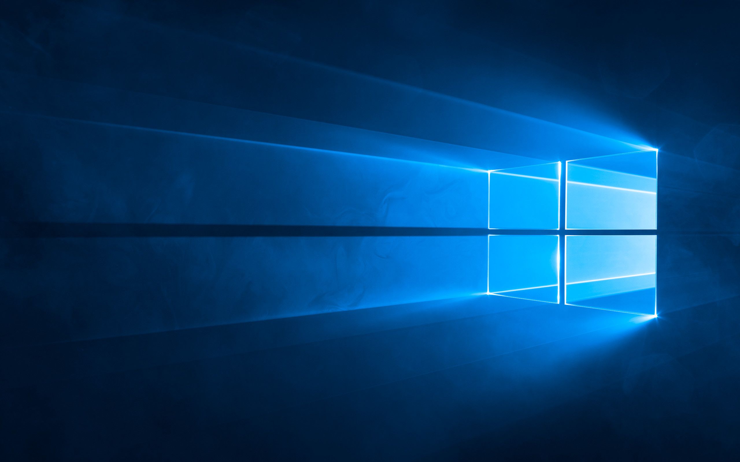 Logo Windows 10 luce blu, 2560x1600 2K+, Desktop