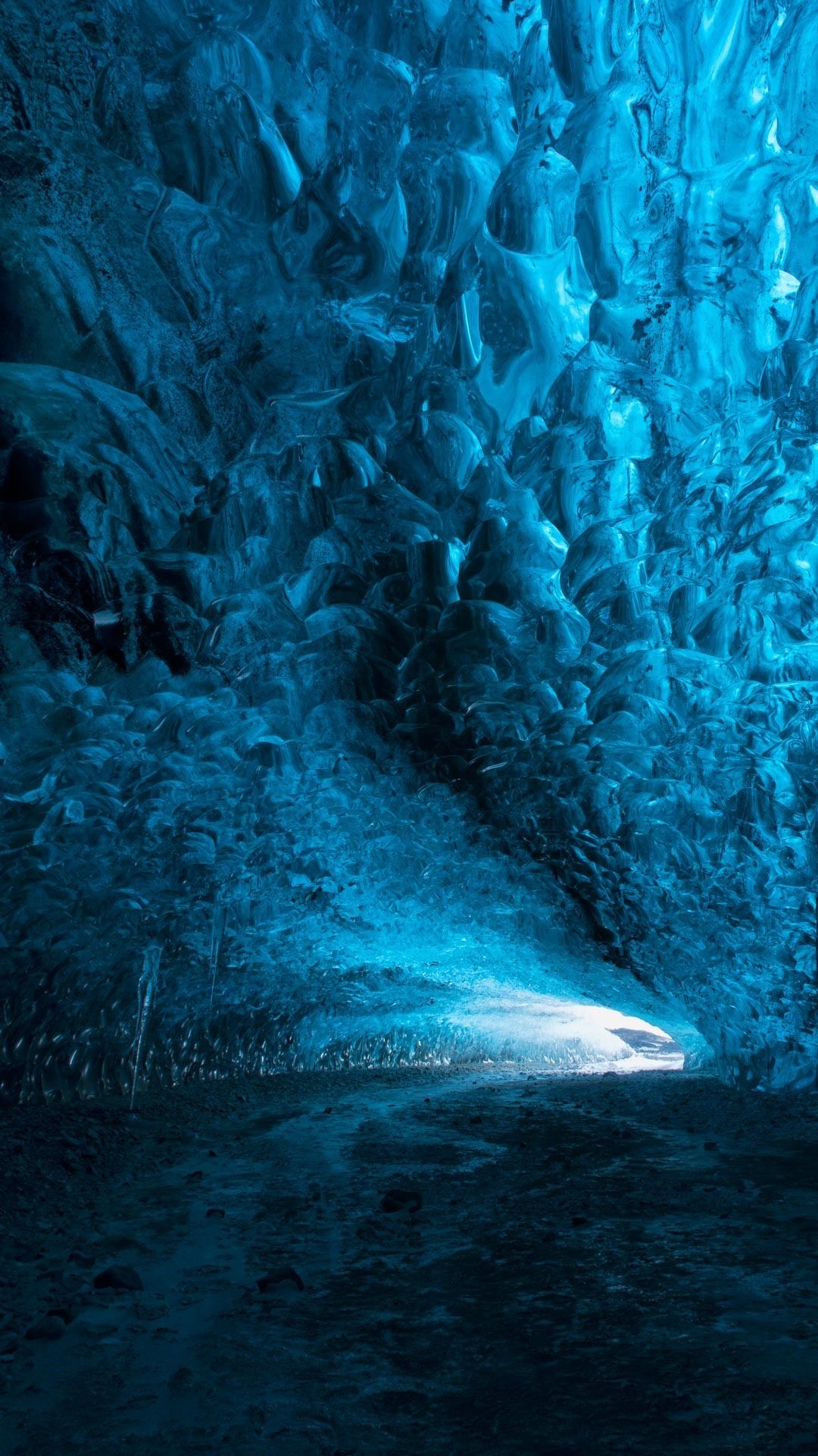 Grotta di ghiaccio blu, 1080x1920 Verticale, Telefono