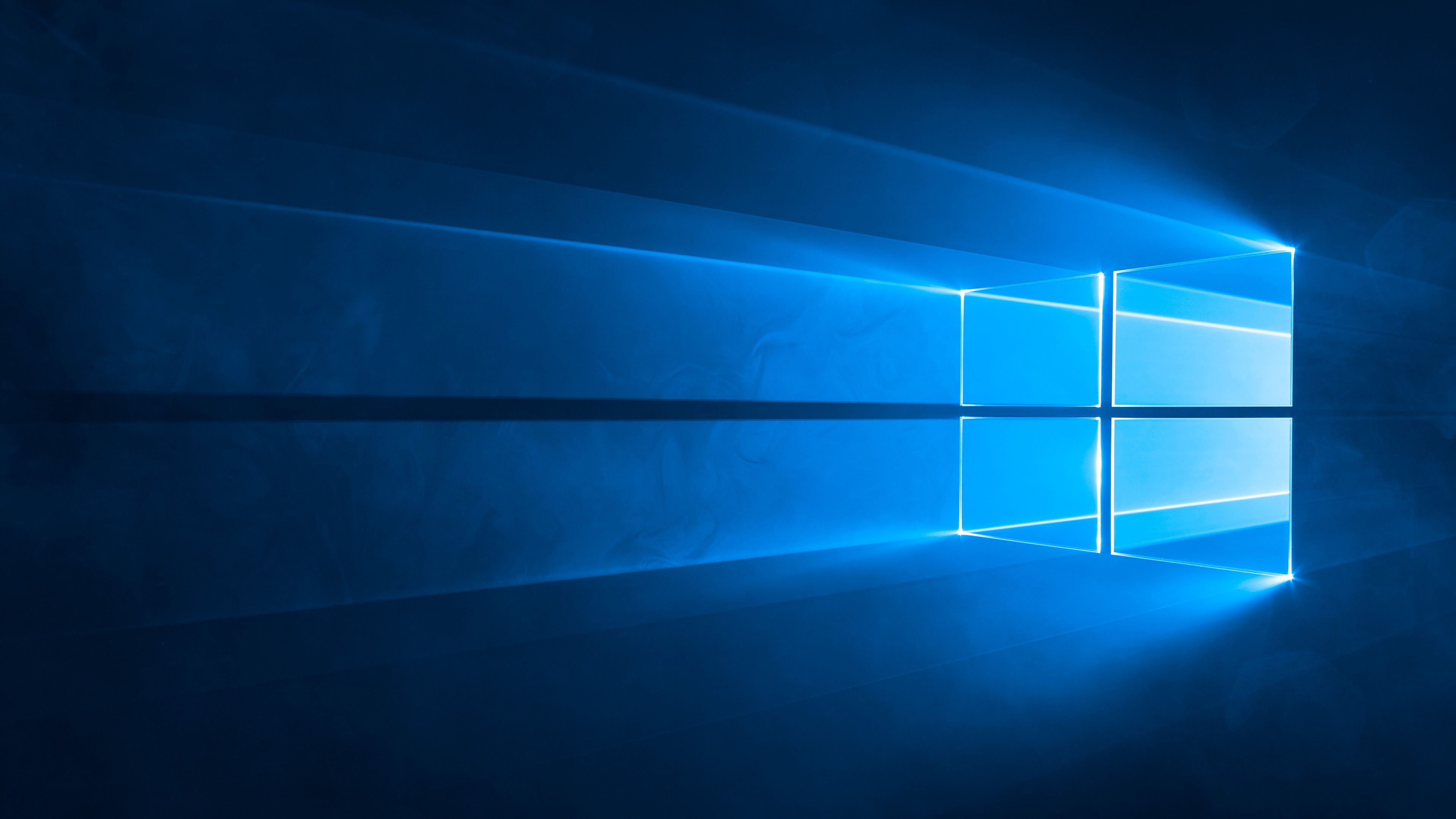 Logo Windows 10 astratto blu, sistema operativo Microsoft, 3840x2160 4K Ultra HD, Desktop