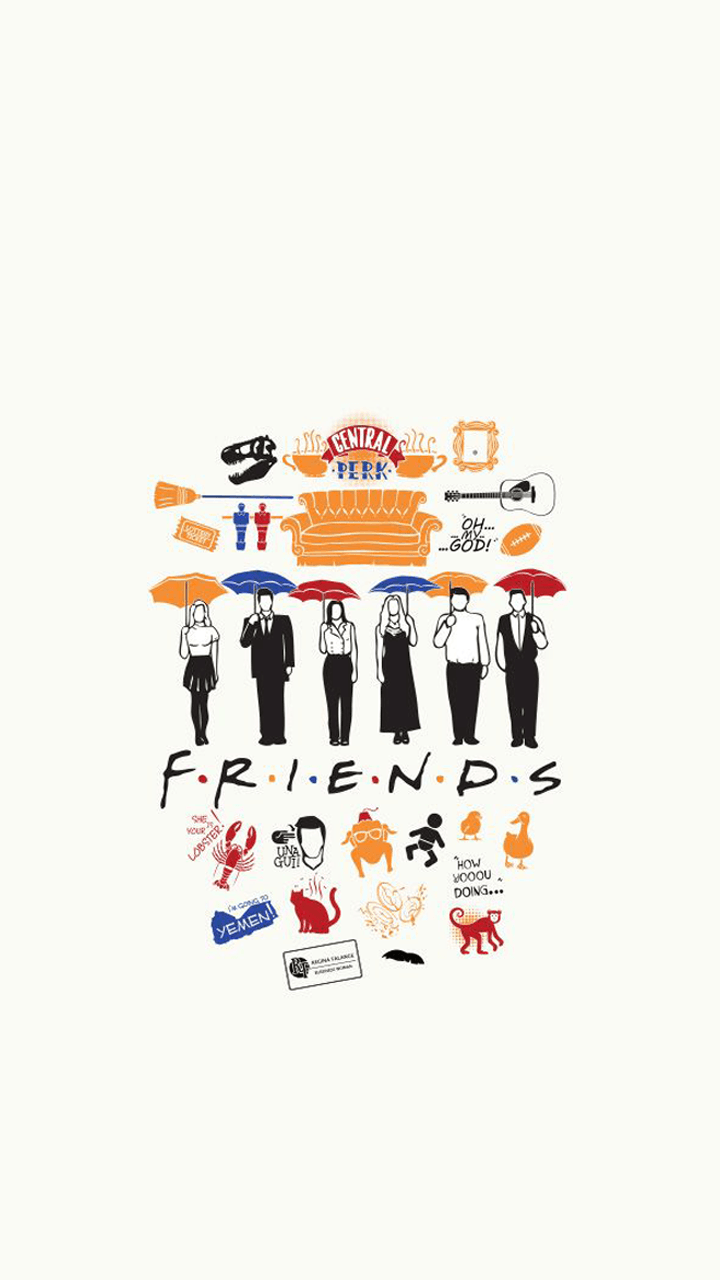 Friends serie TV icone, 720x1280 Full HD Verticale, Smartphone