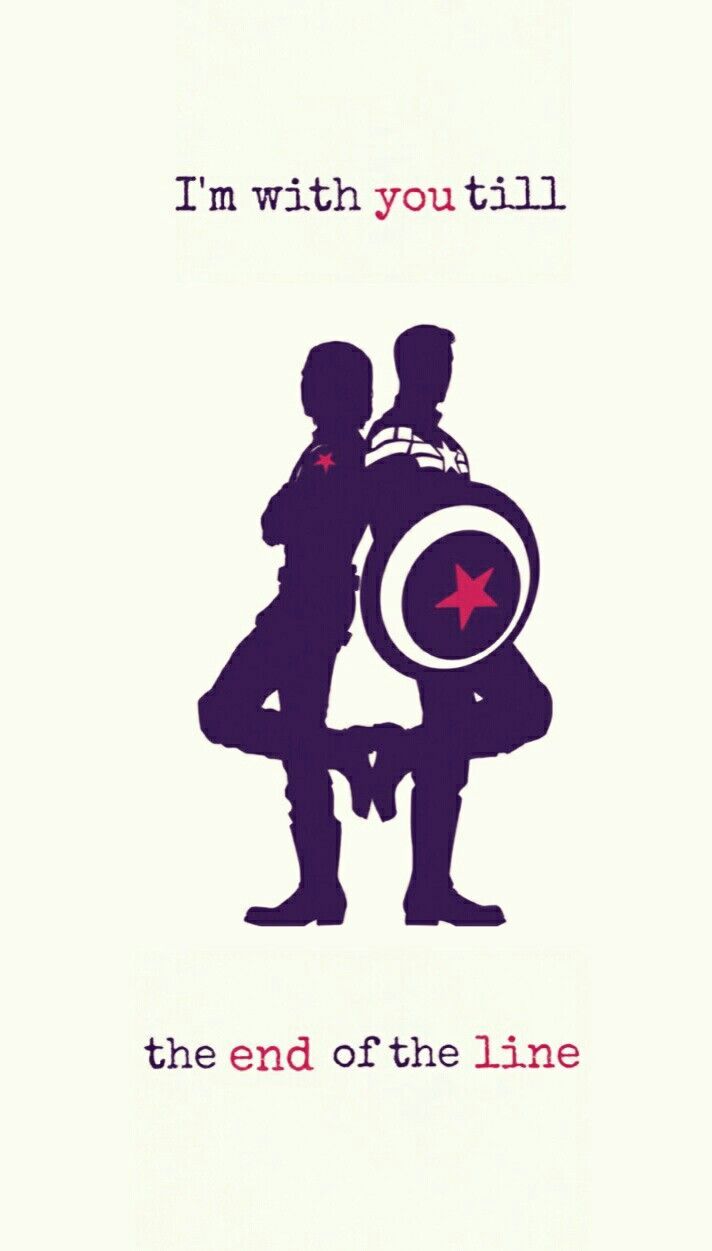 Silhouette Captain America e Bucky, Marvel, 712x1251 Verticale, Telefono