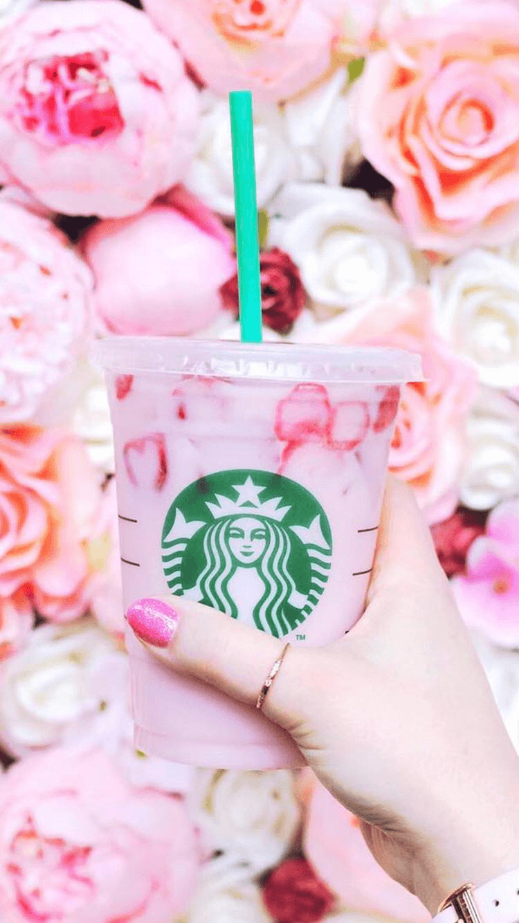 Bicchiere Starbucks bevanda rosa, 750x1334 Verticale, iPhone