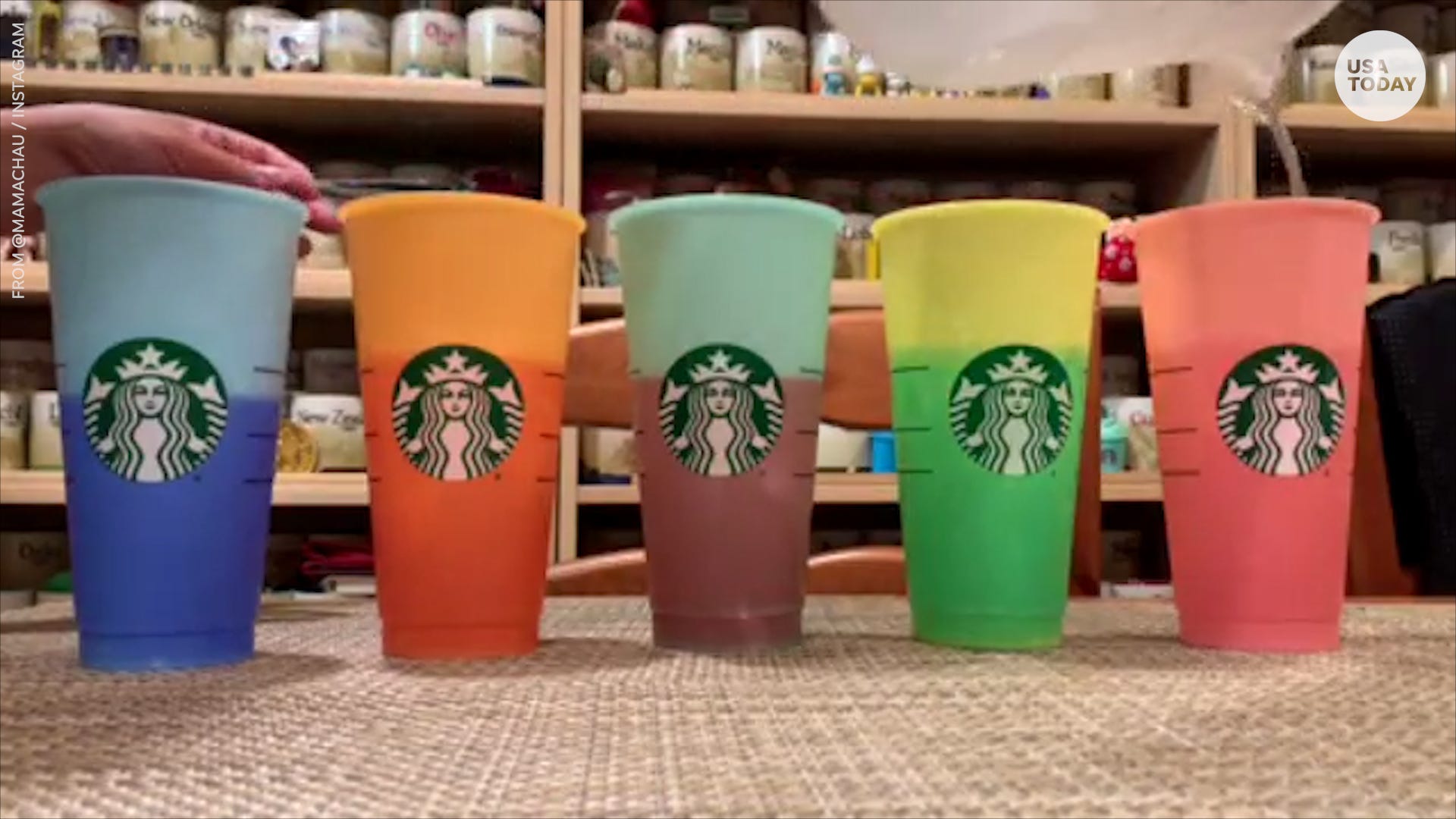 Bicchieri Starbucks colorati cambia-colore, 1920x1080 Full HD, PC