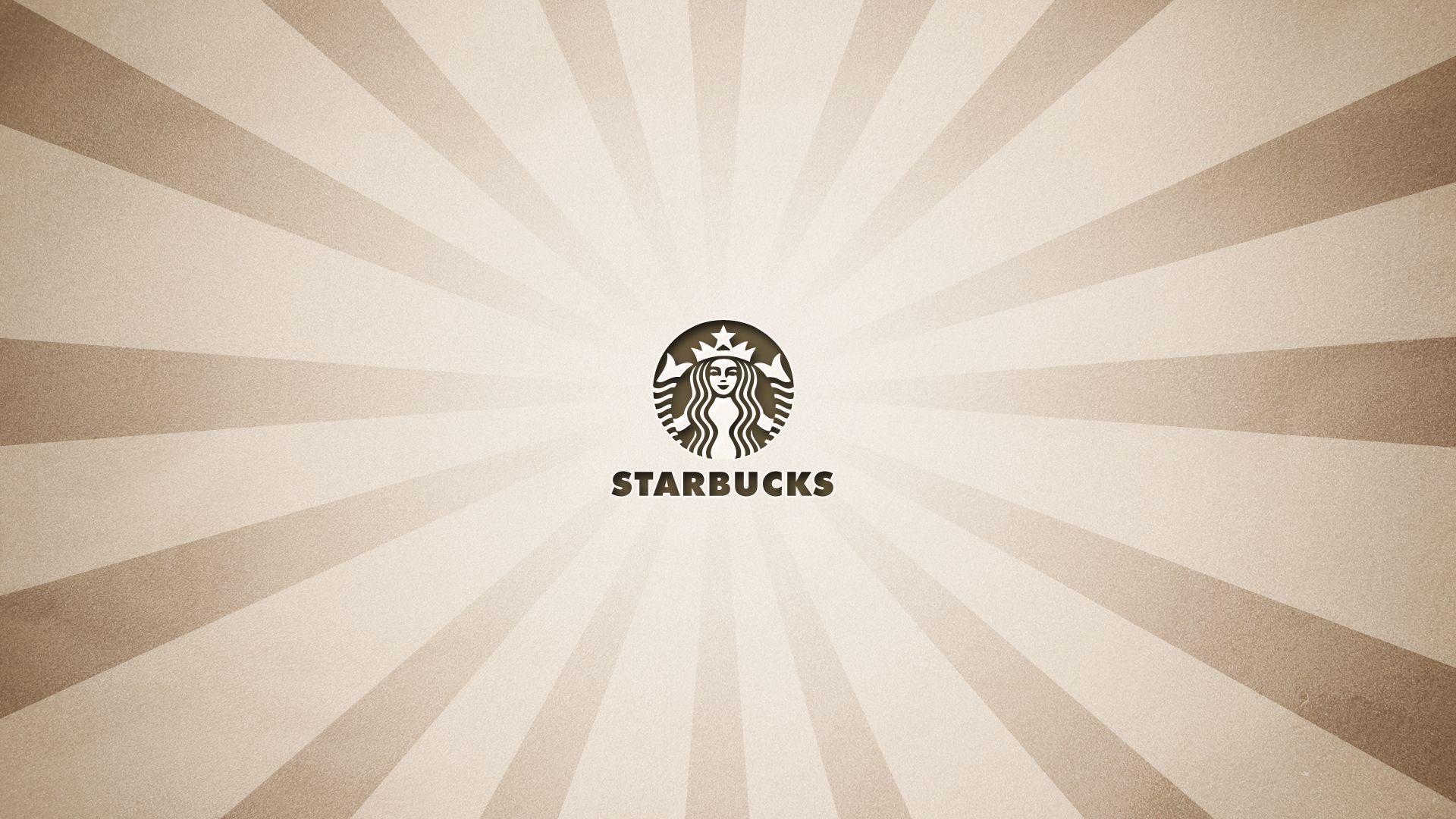 Logo Starbucks raggi beige, 1920x1080 Full HD 1080p, PC