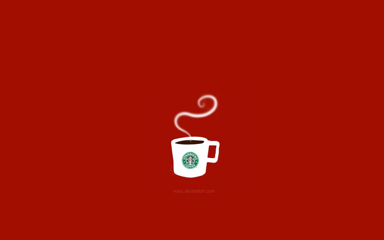 Tazza Starbucks sfondo rosso, 1280x800 HD, Desktop