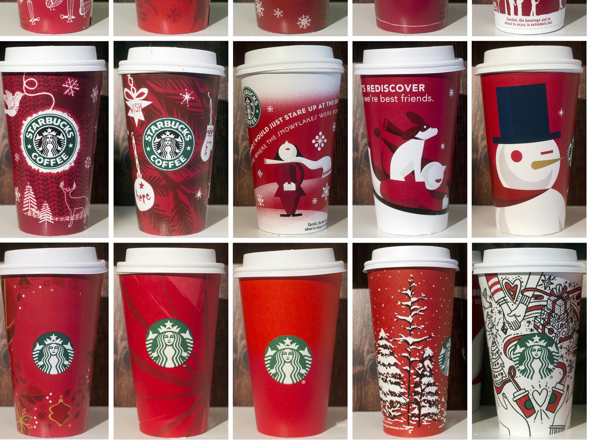 Bicchieri Starbucks natalizi rossi, 2048x1536 alta risoluzione, iMac