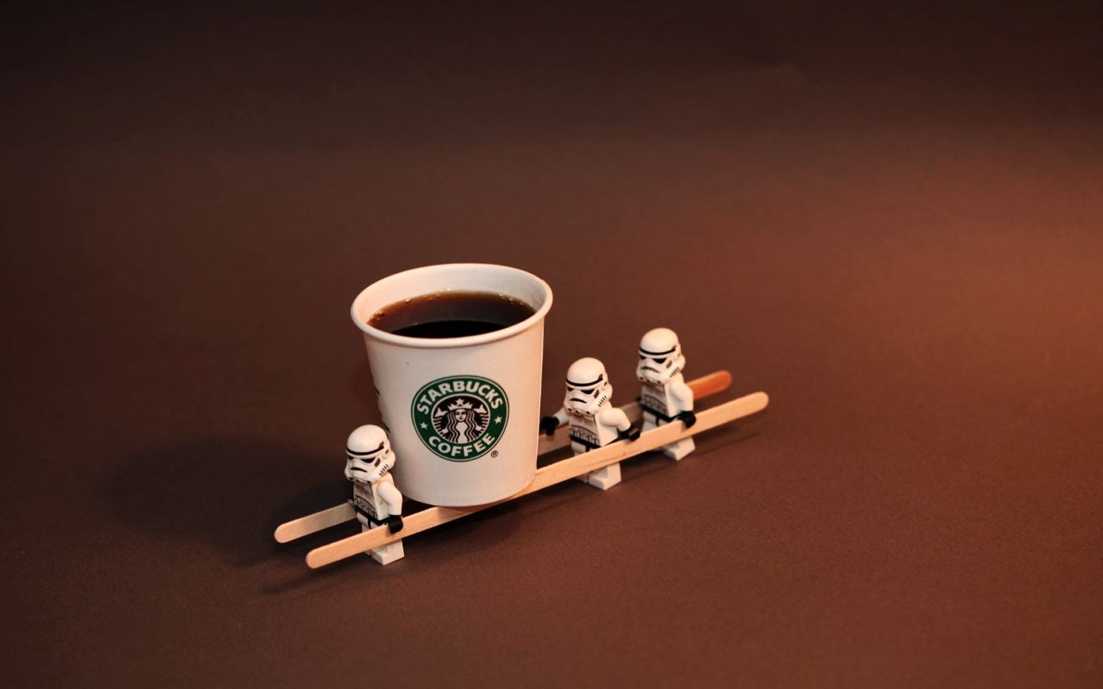 Stormtrooper LEGO caffè Starbucks, mattoncini, 1600x1000 HD, Desktop