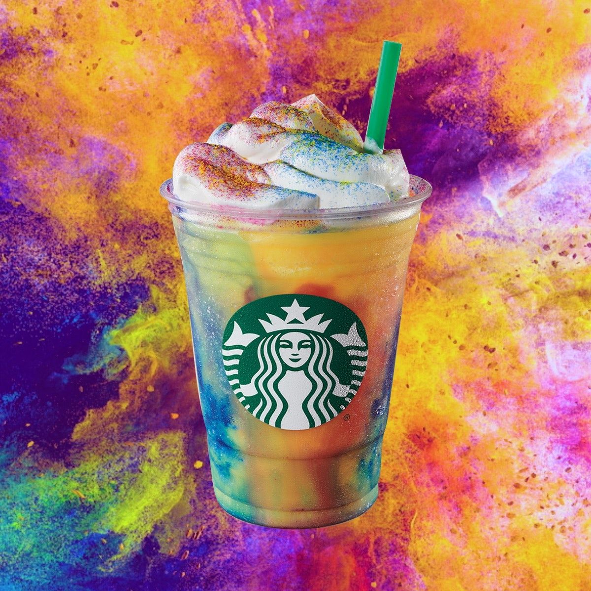 Starbucks Frappuccino tie dye, bevanda ghiacciata, 1200x1200 HD, Laptop