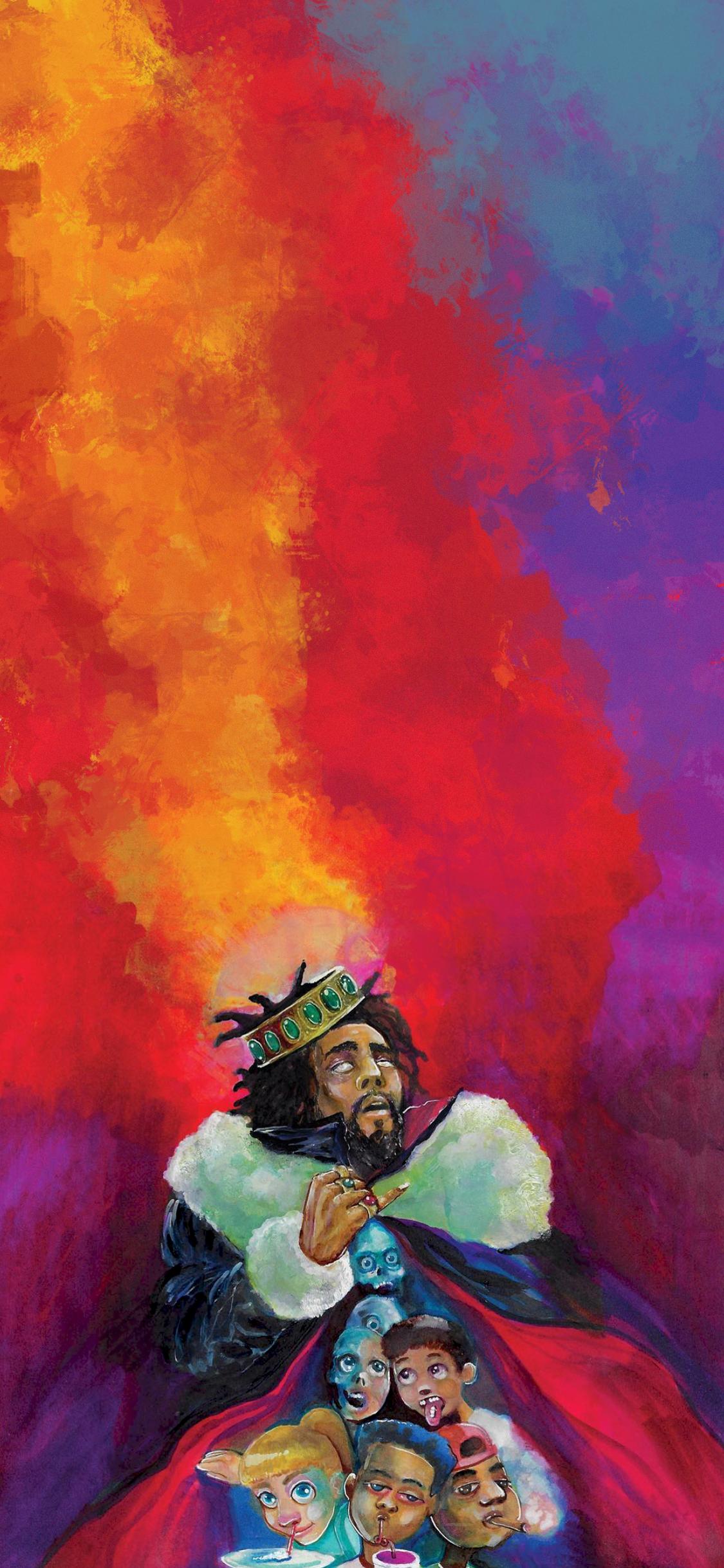 Copertina album KOD, uomo con corona, 1125x2436 Verticale, Telefono
