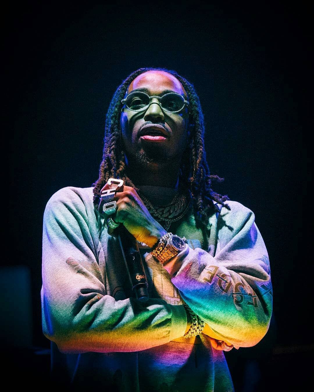 Rapper Migos luci colorate, 1080x1350 Full HD Verticale, iPhone