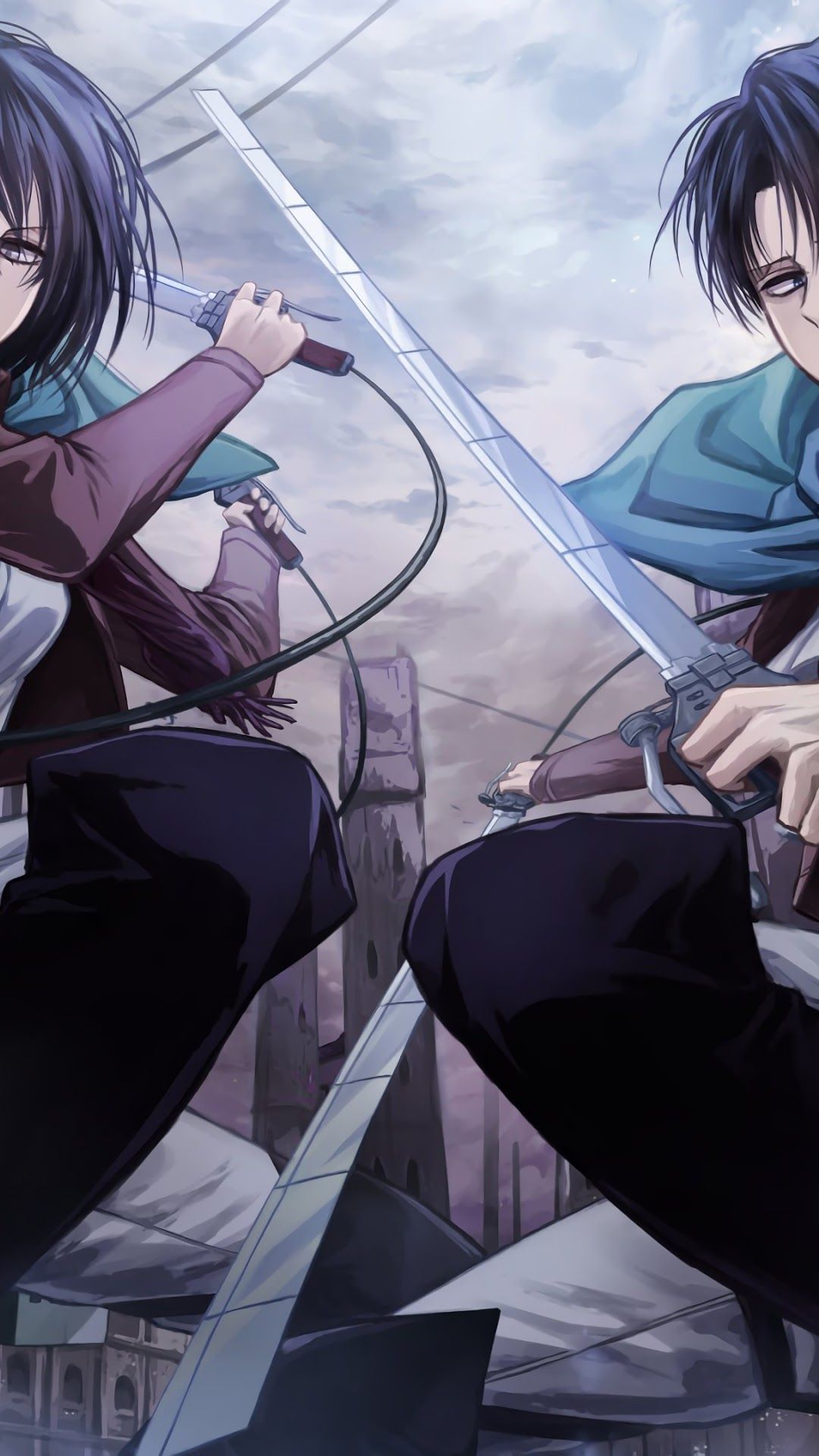 Mikasa Ackerman con spada, 3840x2160 4K, Desktop 4K