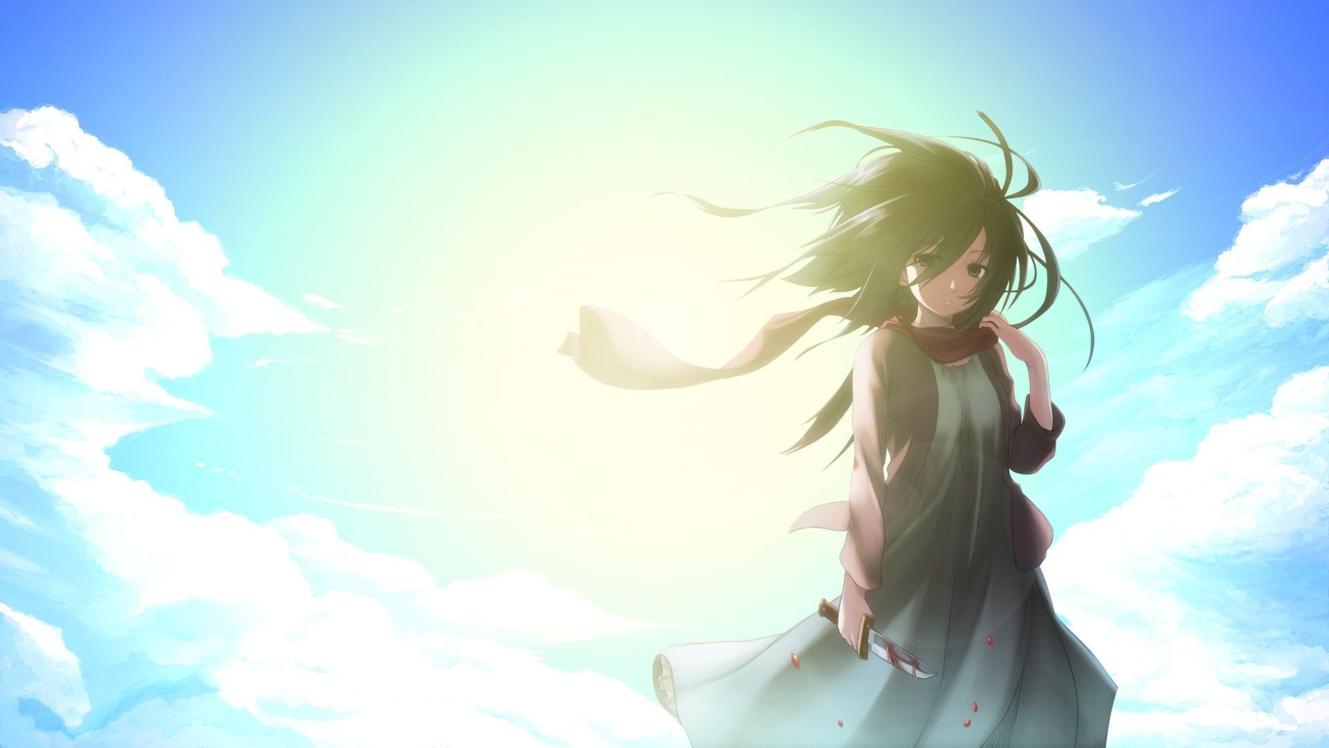 Mikasa Ackerman minimalista, 3840x2160 4K, Desktop 4K