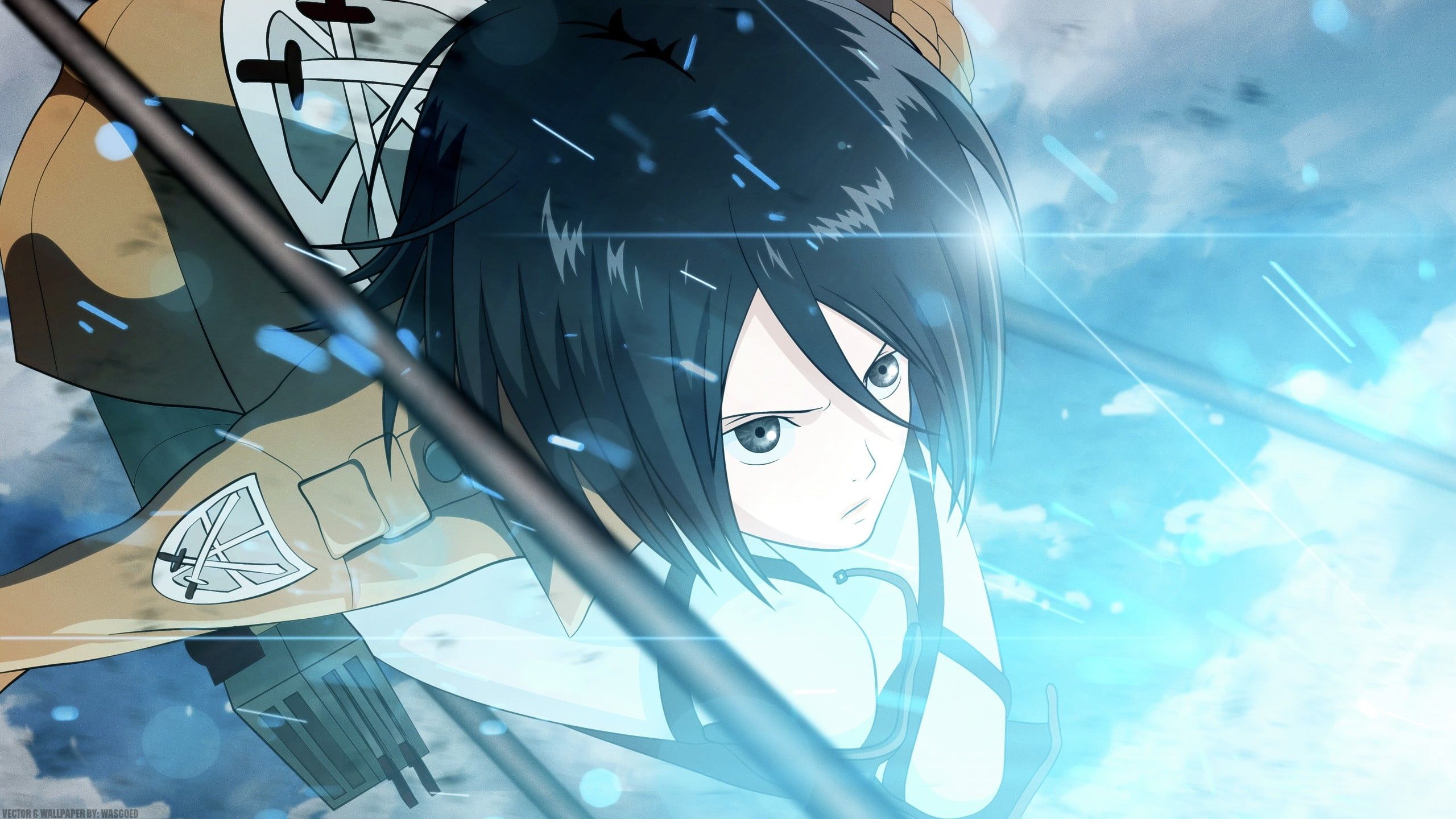 Mikasa Ackerman sciarpa rossa, 1242x2688 Verticale, Mobile