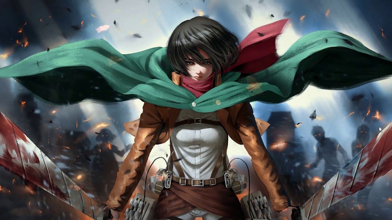 Mikasa Attack on Titan, 1440x2560 Full HD Verticale, Smartphone