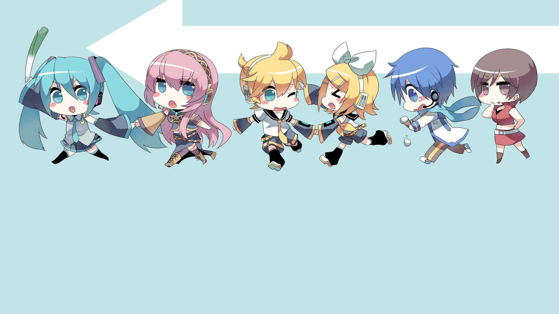 Chibi Vocaloid Miku e amici, 2000x1062 Hi-Res, Desktop