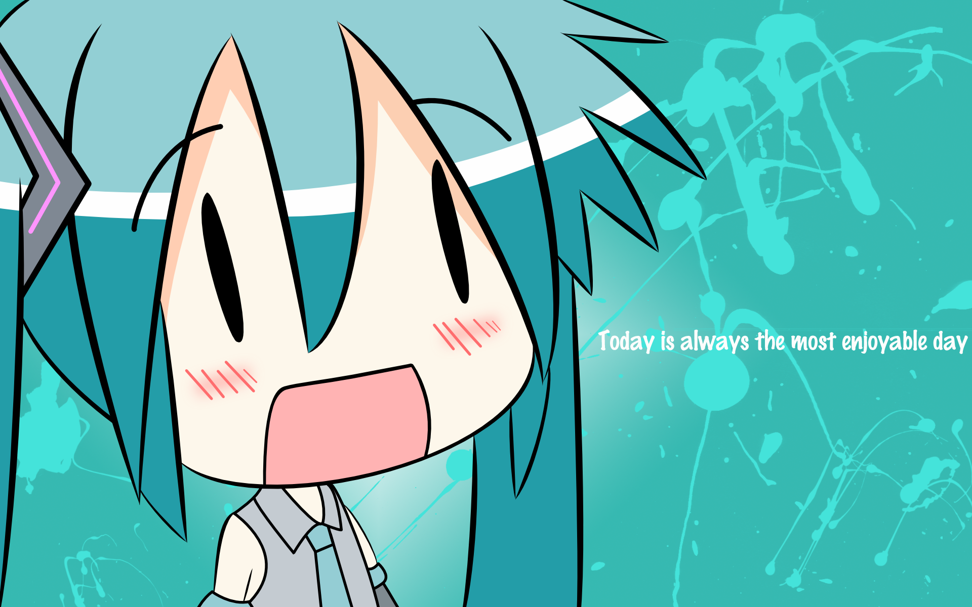 Chibi Hatsune Miku cielo azzurro, 2560x1440 2K, Desktop