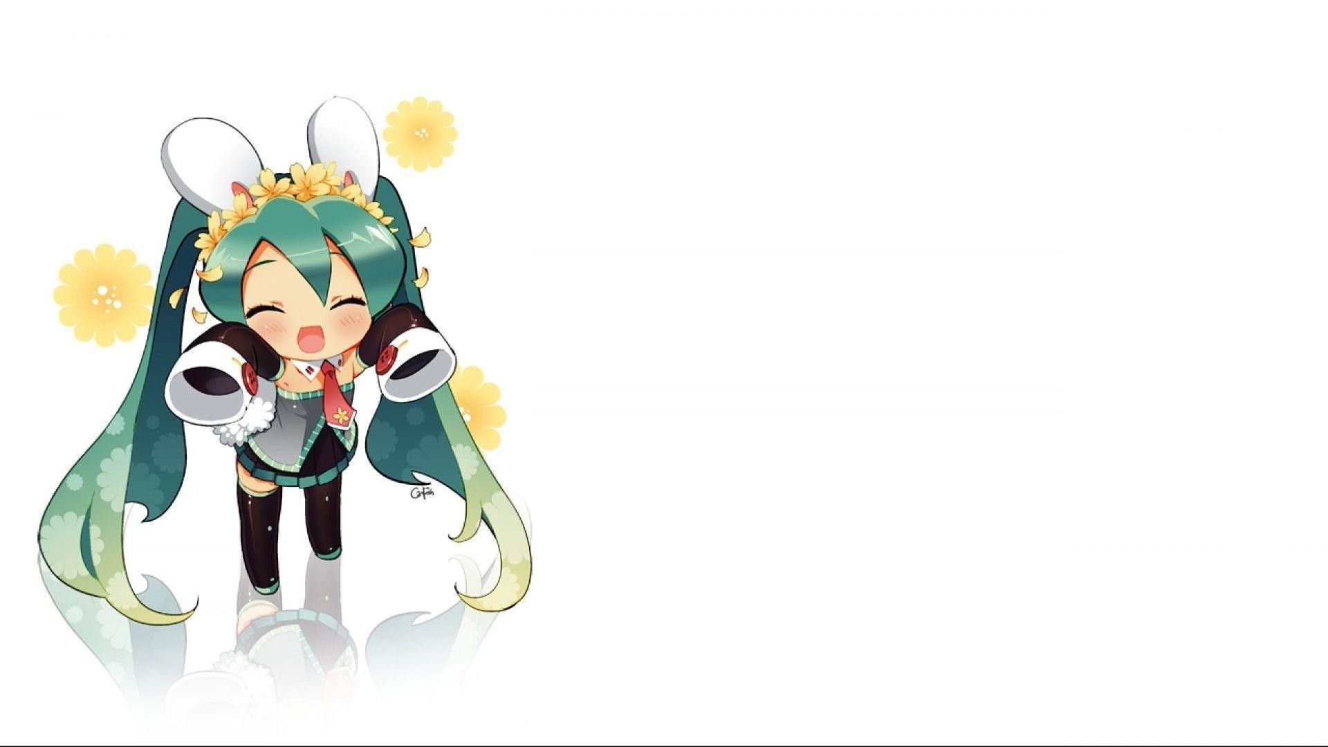 Chibi Hatsune Miku render, 800x1440 Full HD Verticale, iPhone