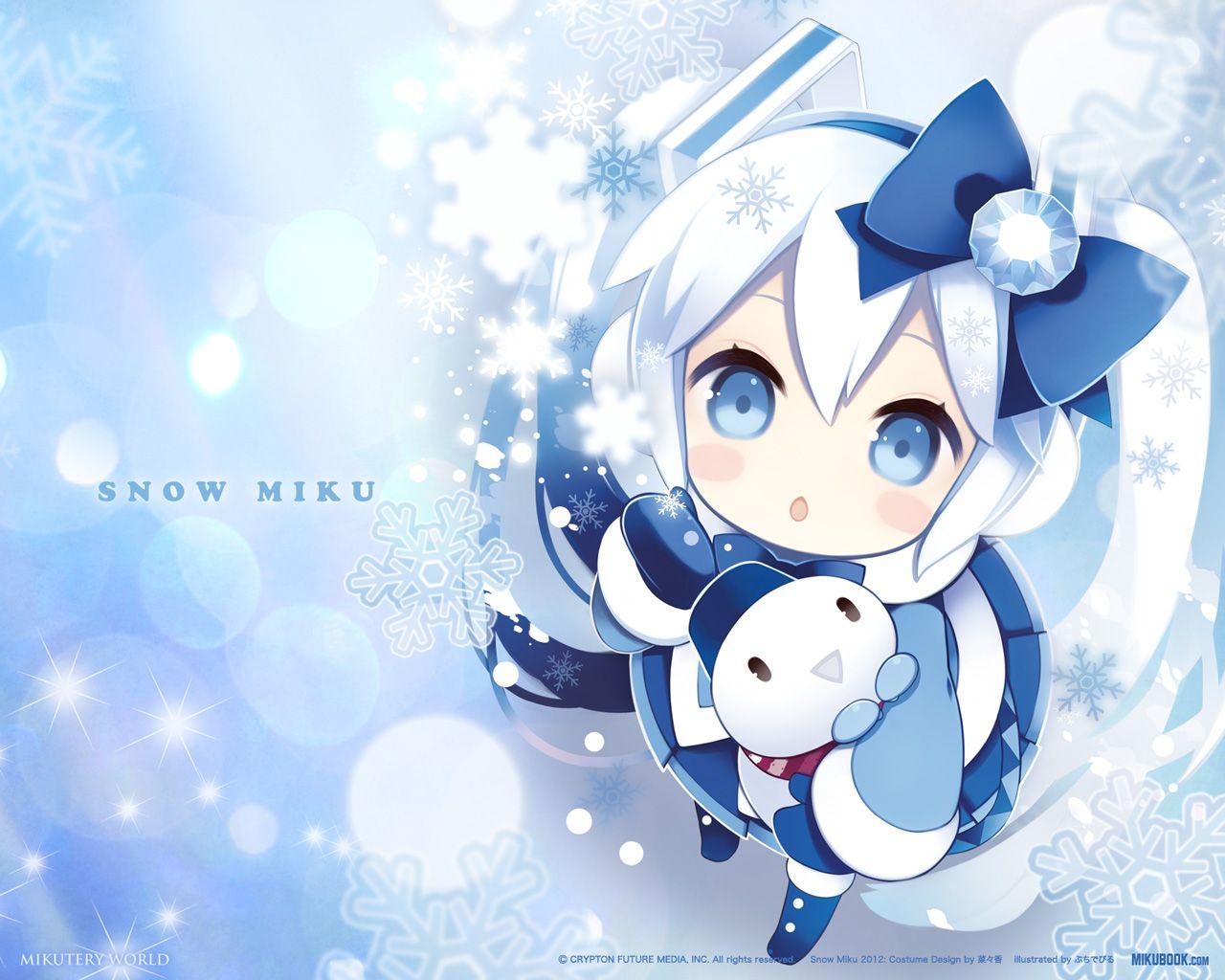 Snow Miku chibi invernale, 1280x1024 HD, Desktop