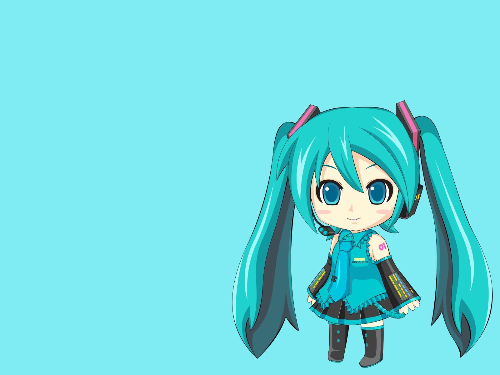 Miku Hatsune chibi, 2560x1600 2K, MacBook Pro