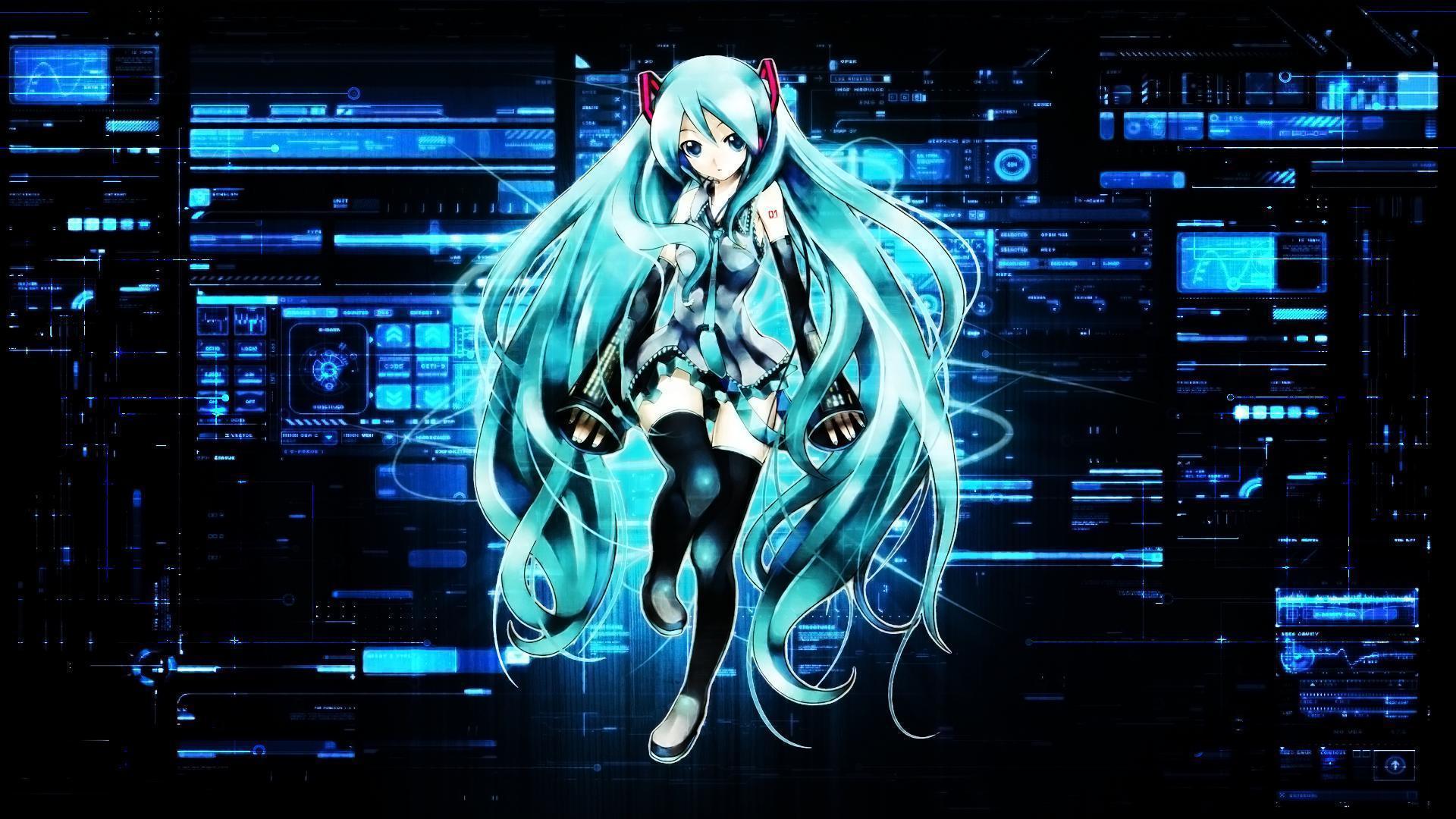 Hatsune Miku digitale blu, 1920x1080 Full HD 1080p, Desktop