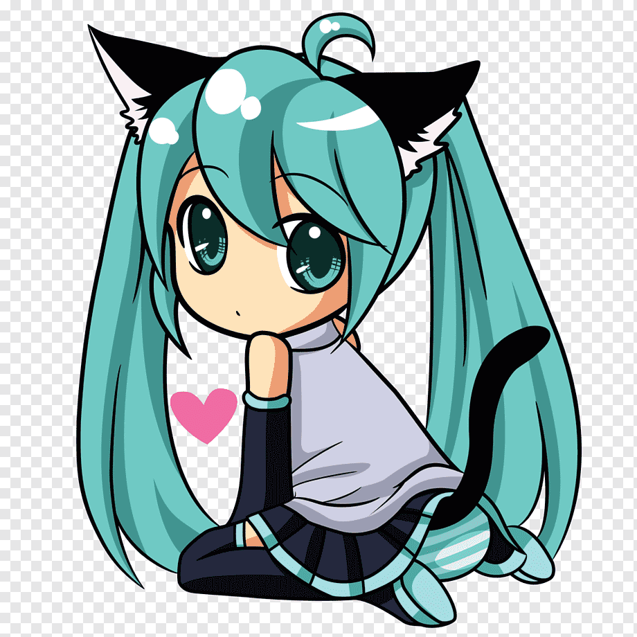 Hatsune Miku chibi neko, 920x920 HD, PC