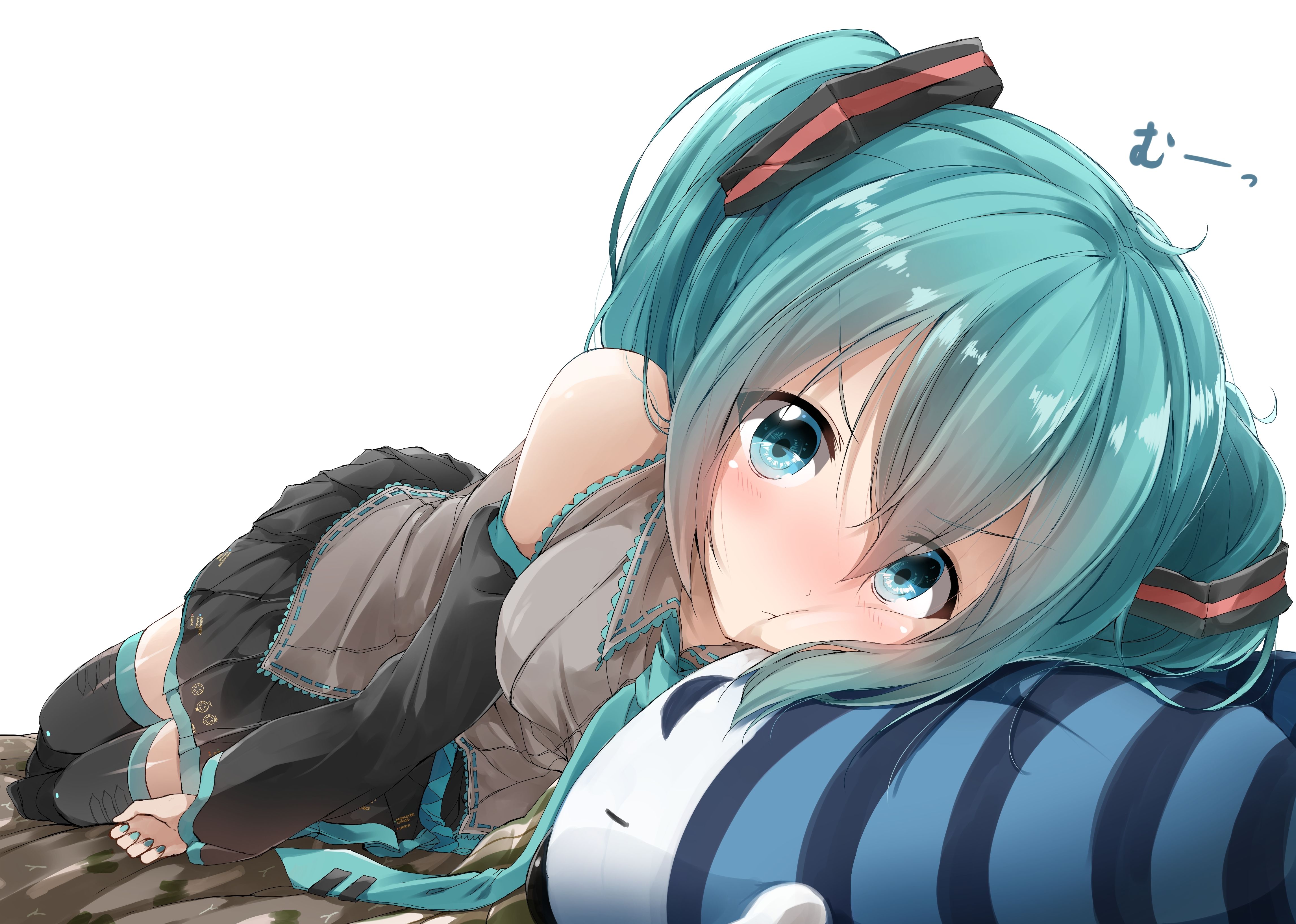 Hatsune Miku sdraiata cuscino, 4588x3272 4K Ultra HD, Monitor 4K