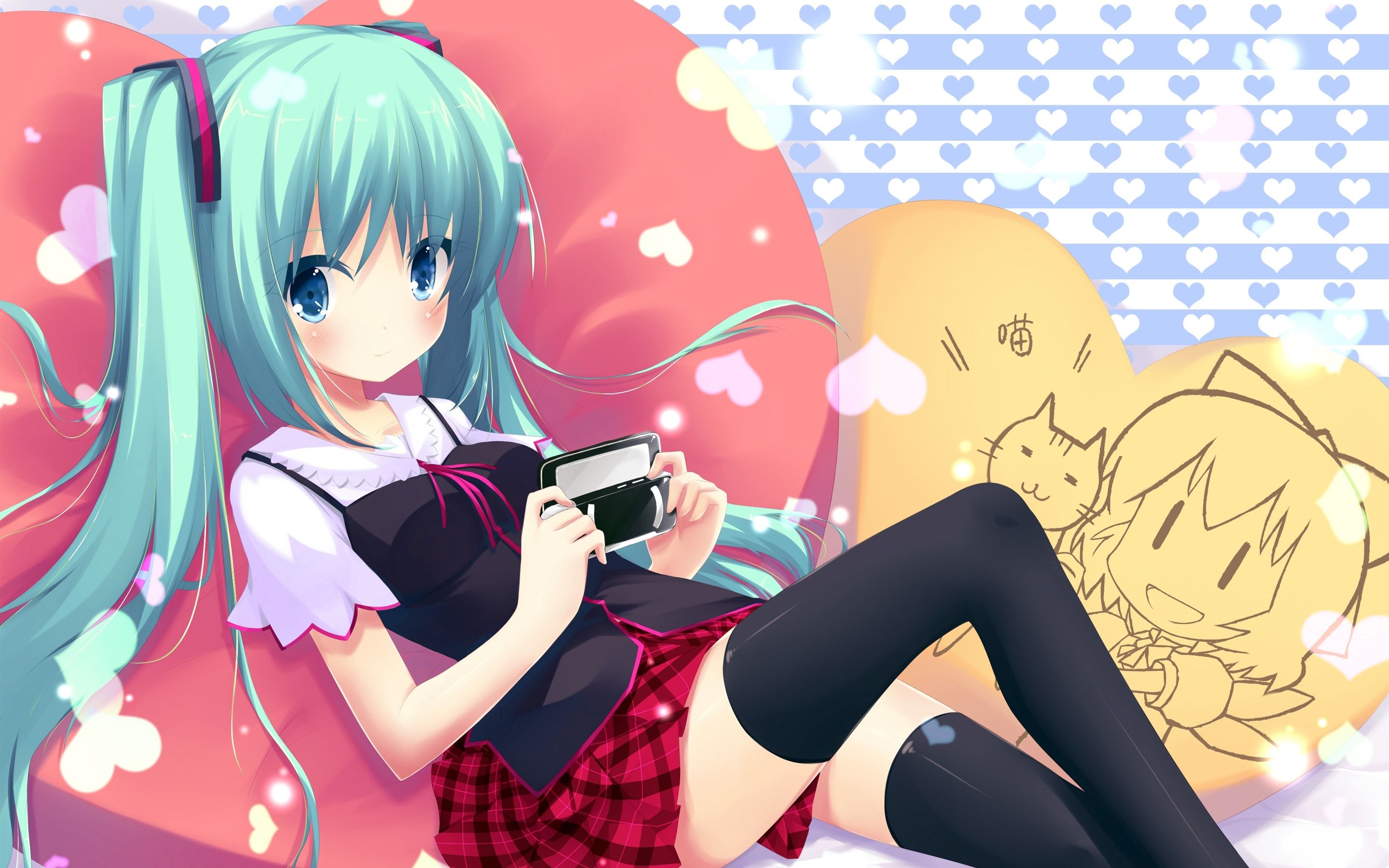 Hatsune Miku capelli turchesi, 2880x1800 2K+, Laptop