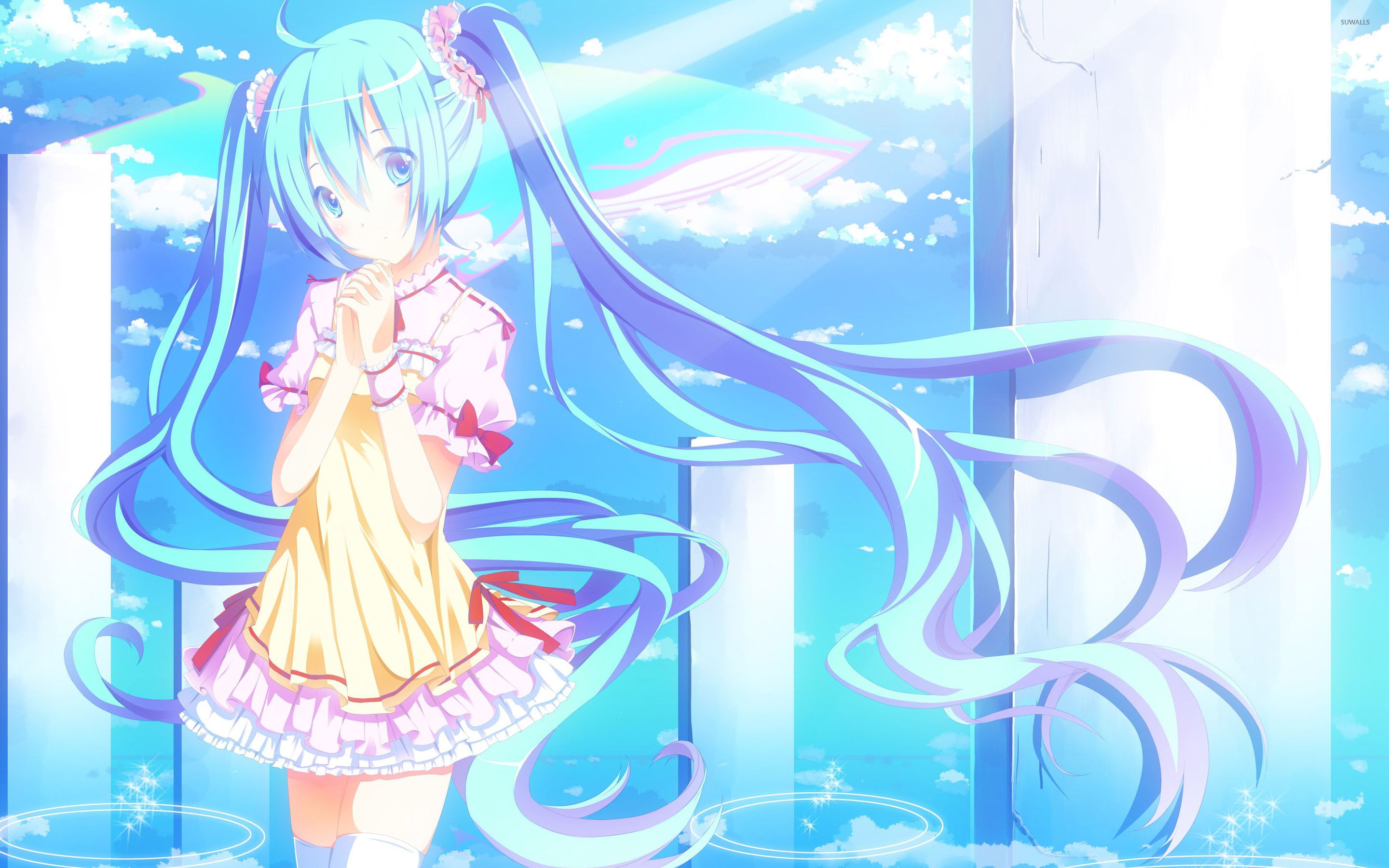 Hatsune Miku capelli turchesi, 2880x1800 WQXGA, PC