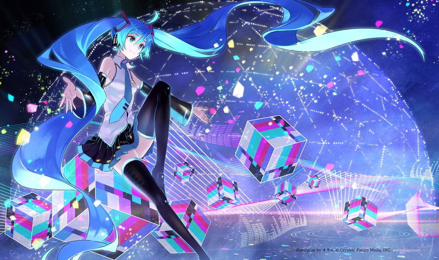 Hatsune Miku digitale, 1500x889 HD, Desktop