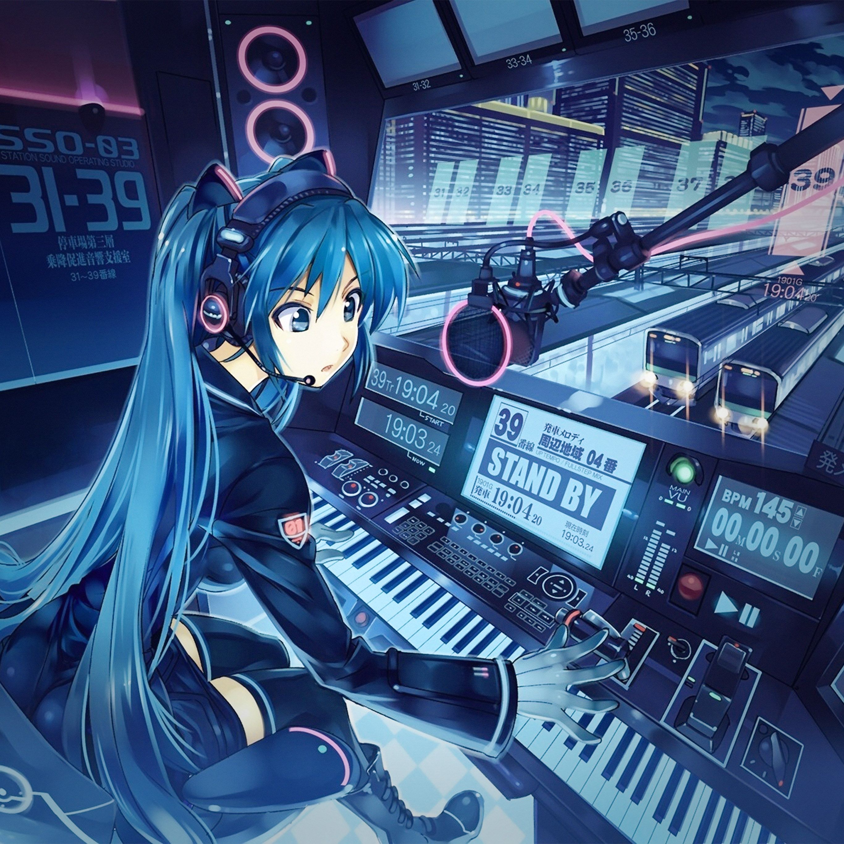 Hatsune Miku alla console, 2732x2732 WQXGA, Laptop