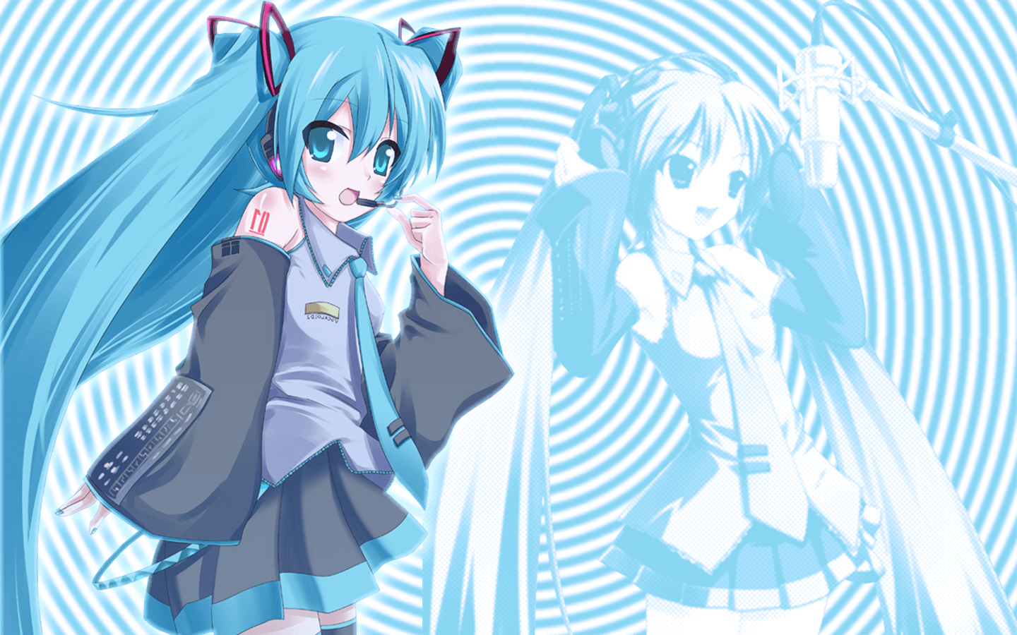 Hatsune Miku anime ragazza, Vocaloid, 1440x900 HD, Desktop