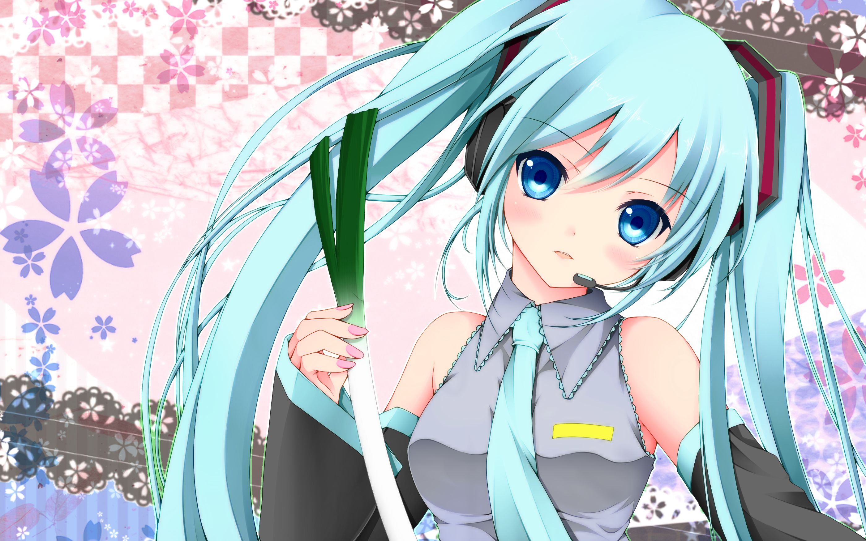 Hatsune Miku con negi, 2800x1750 2K+, Monitor Gaming
