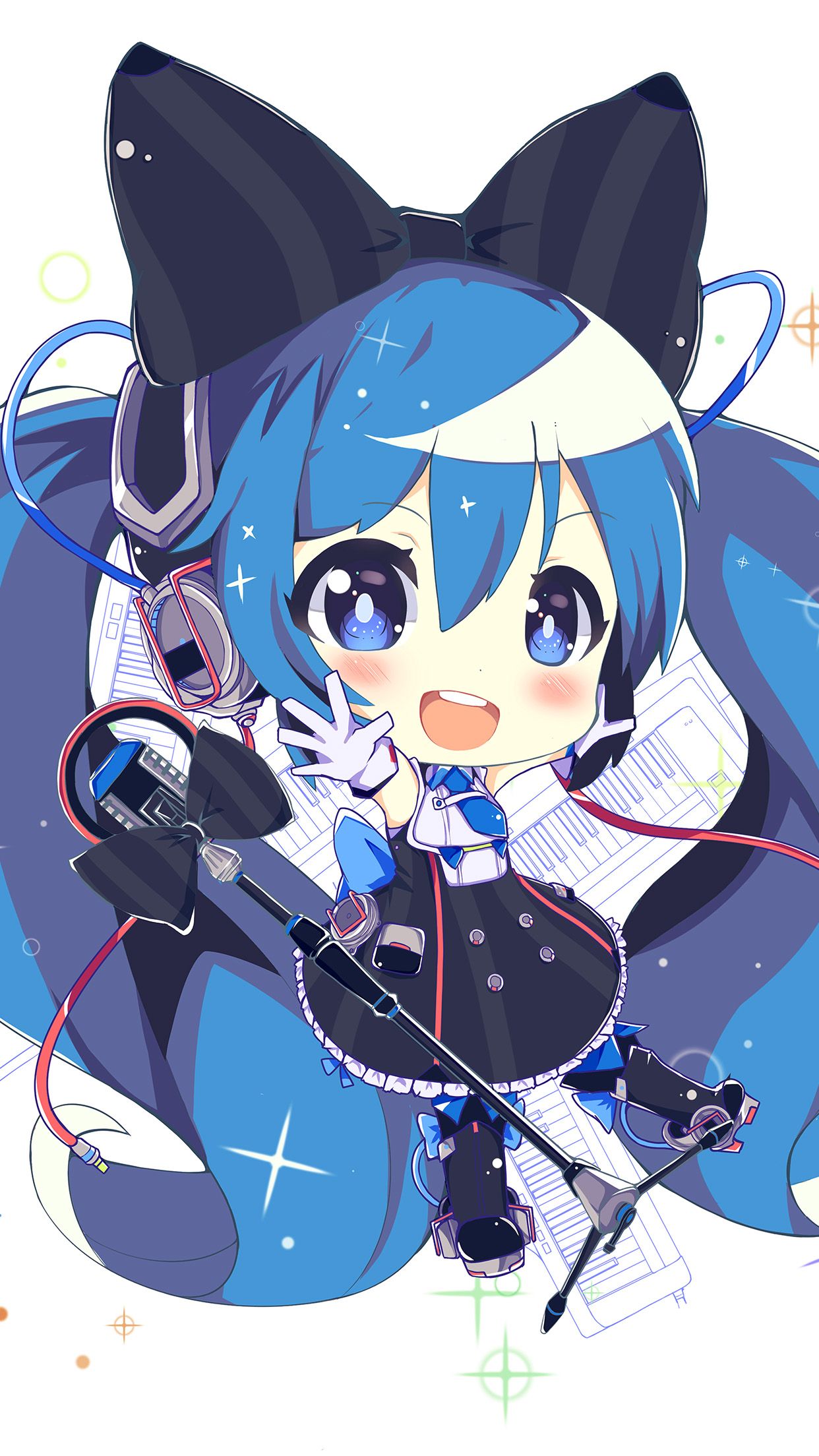 Hatsune Miku chibi anime, 1242x2208 Verticale, OnePlus