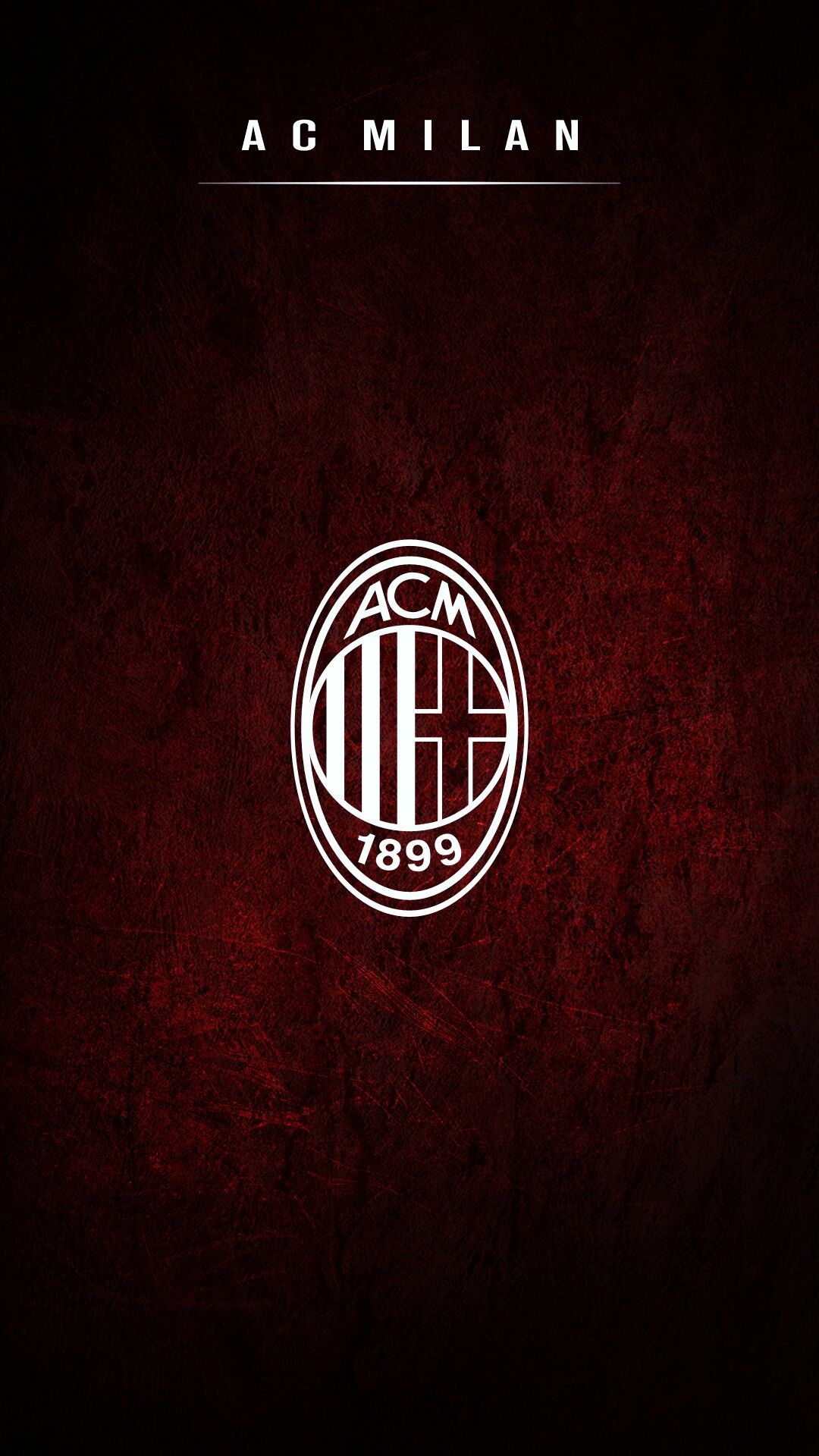 Logo AC Milan sfondo rosso, 1080x1920 Full HD Verticale, Smartphone