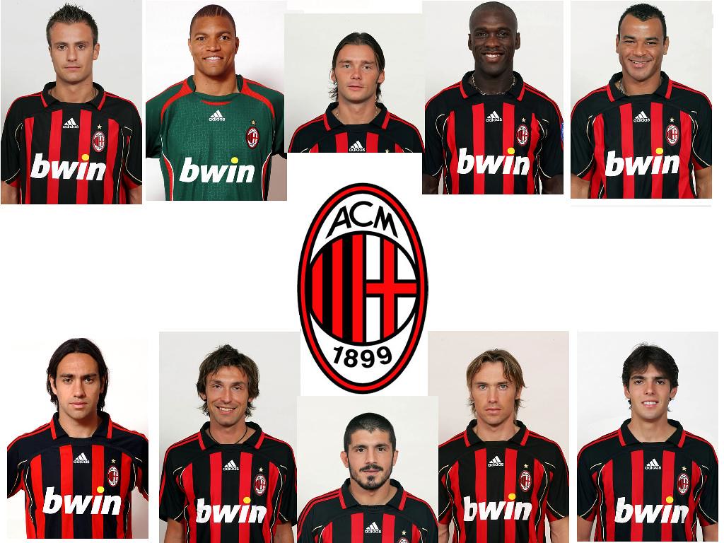 Giocatori AC Milan collage, 1024x768 HD, Desktop