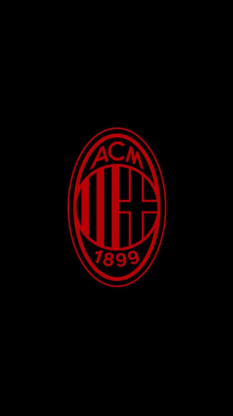 Logo AC Milan rosso, 750x1334 Full HD Verticale, iPhone