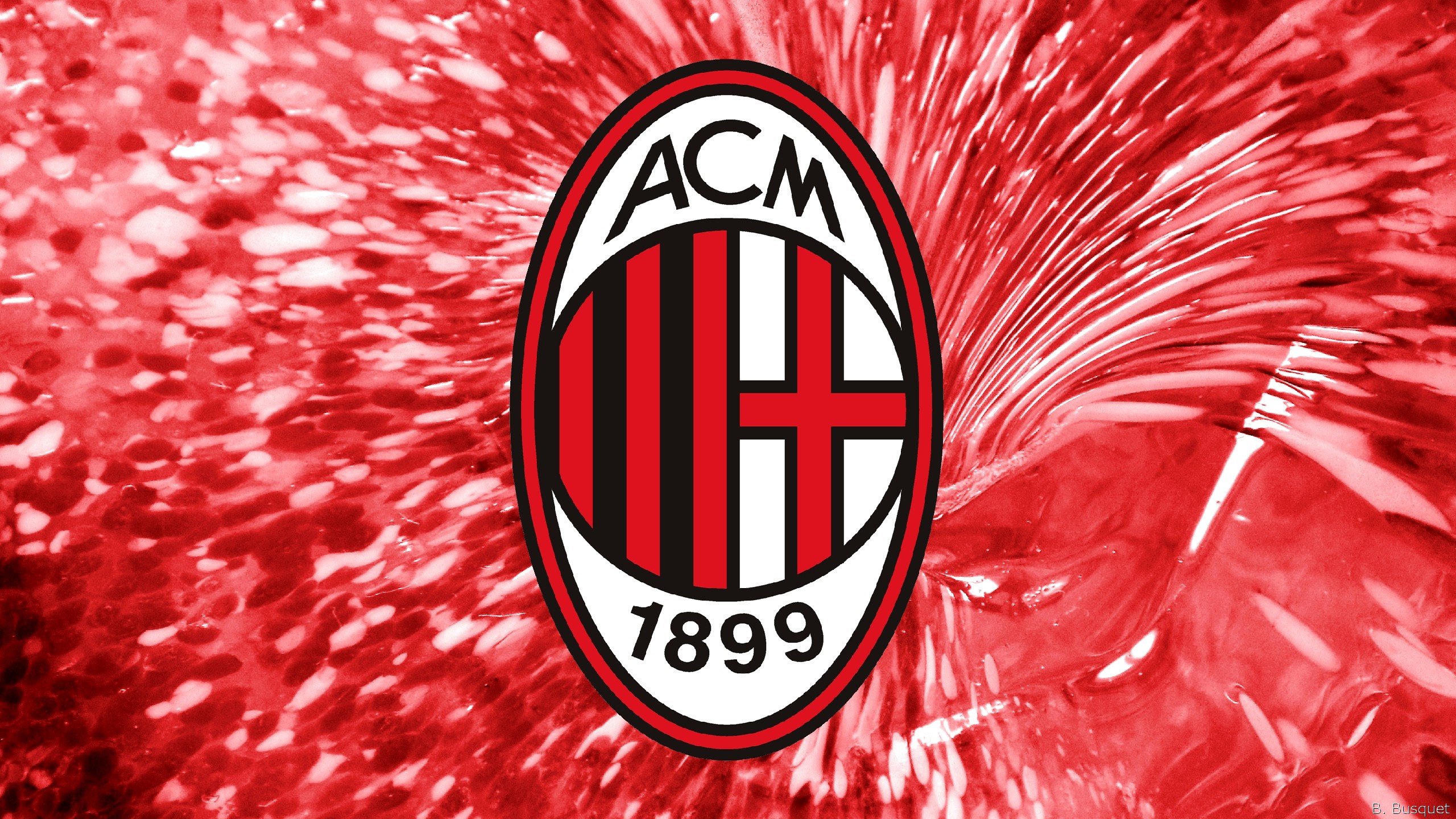 Logo AC Milan rosso, 2560x1440 QHD, Laptop