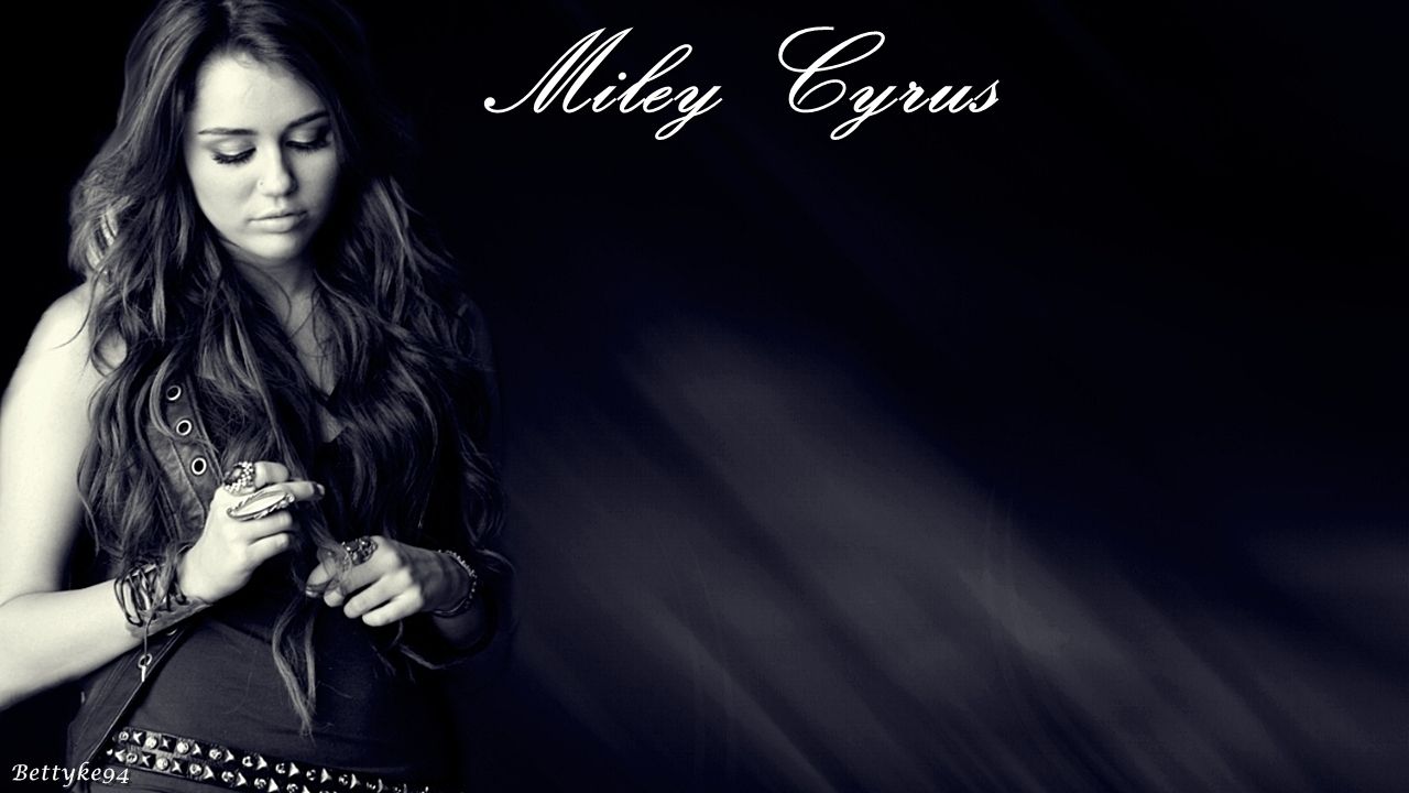 Miley Cyrus ritratto bianco e nero, 1280x720 720p, PC